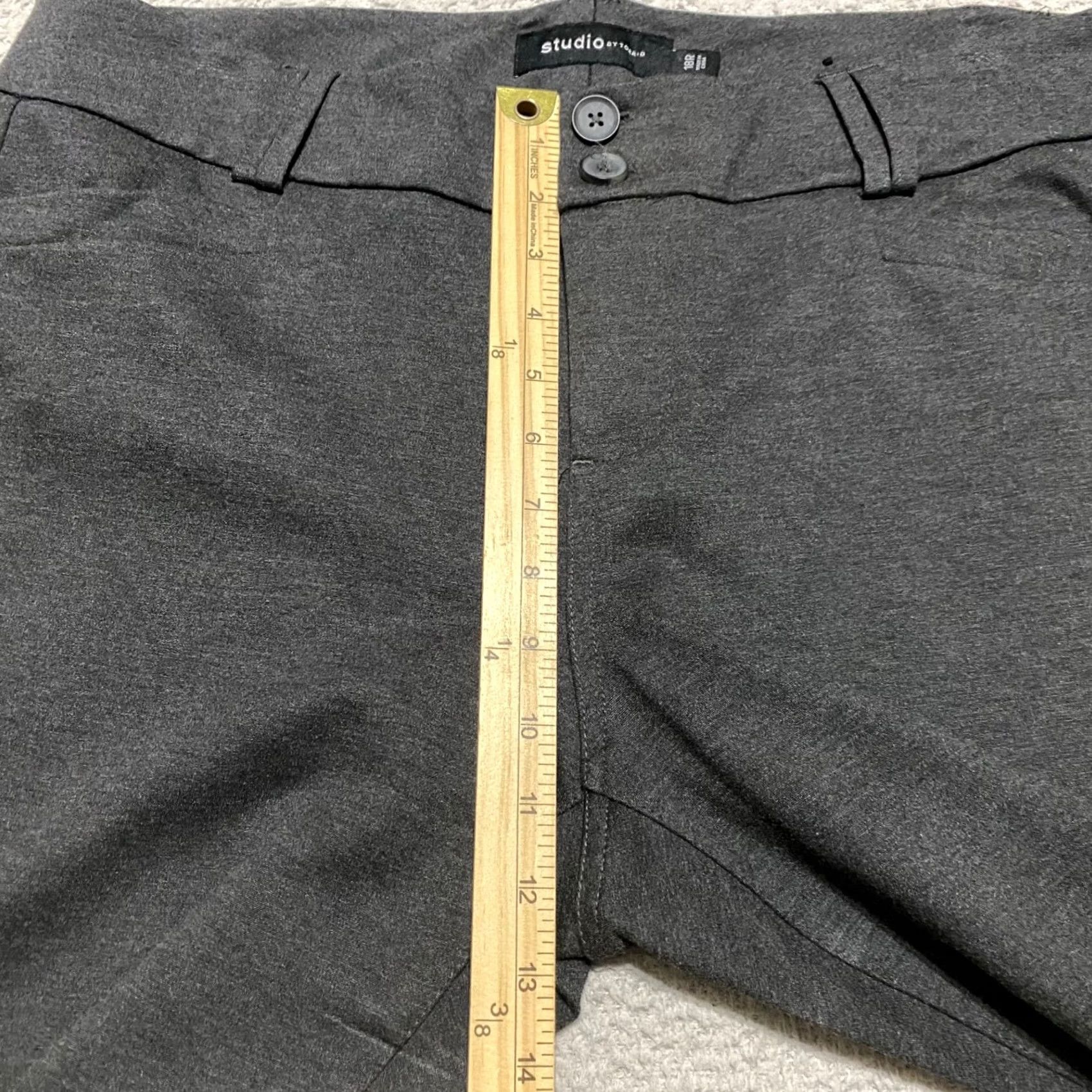 Torrid Torrid Studio Womens Pants Gray Ankle 18 Plus Straight Leg Office Dressy Casual Business Size 40" / US 18 - 6 Thumbnail