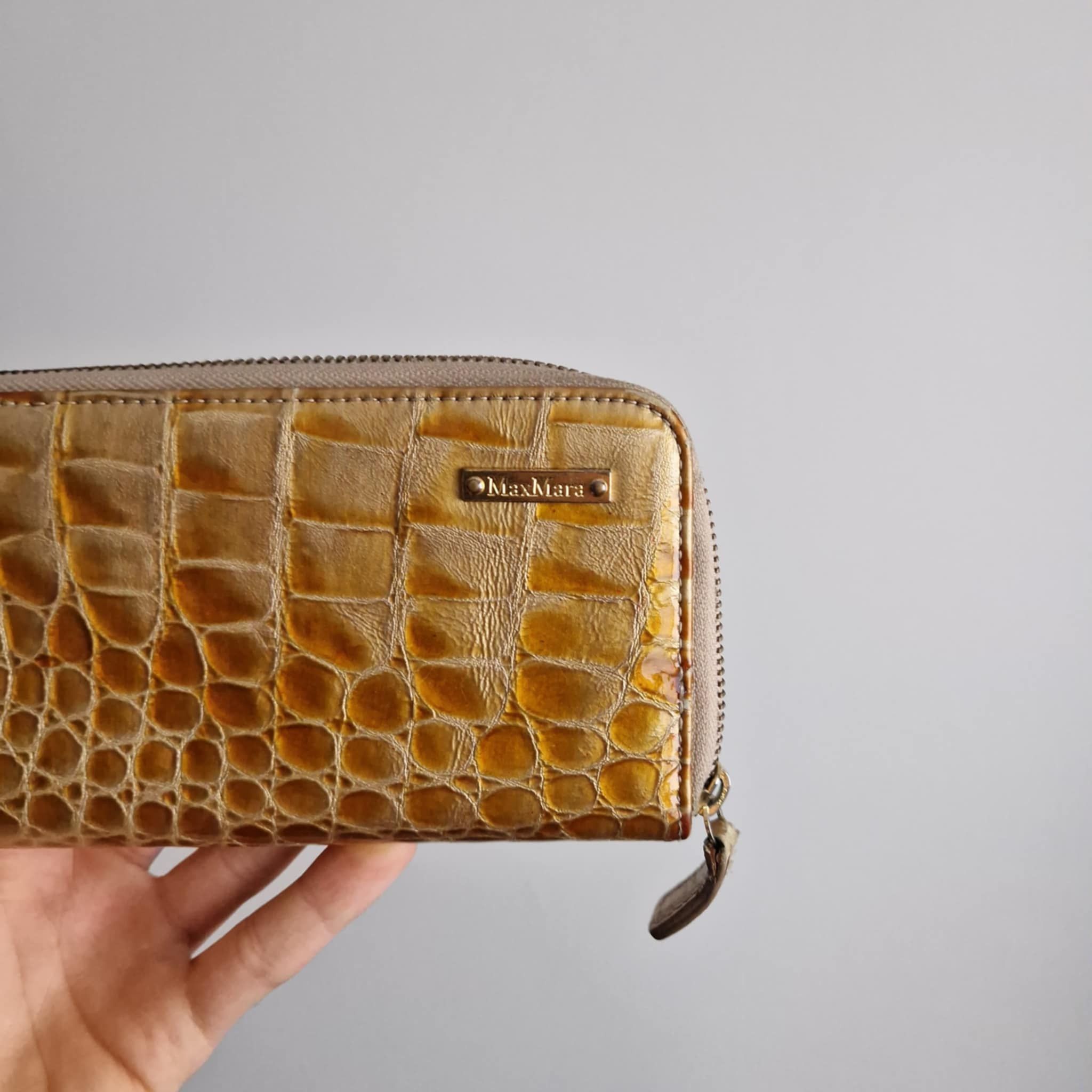 Max Mara Vintage Max Mara Crocodile-Effect Wallet Size ONE SIZE - 2 Thumbnail