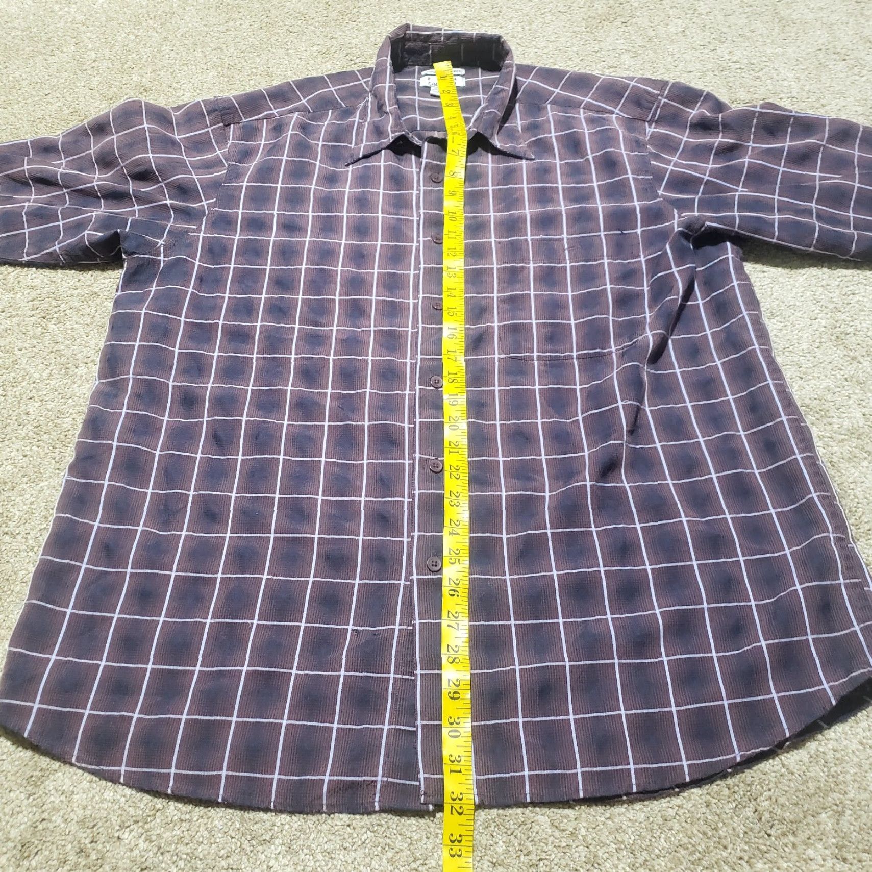 Vintage RON CHERESKIN Shirt Button-Up XL Brown Plaid Long Sleeve Men’s XL Sueded Luxe Microfiber Polyester Rayon Casual Classic Size US XL / EU 56 / 4 - 6 Thumbnail