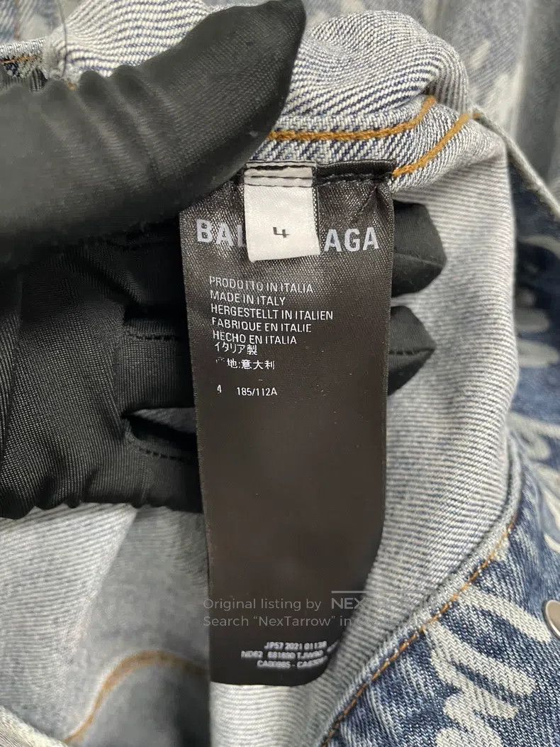 Balenciaga Balenciaga Bullet Screen Denim Jacket Size US XL / EU 56 / 4 - 5 Thumbnail