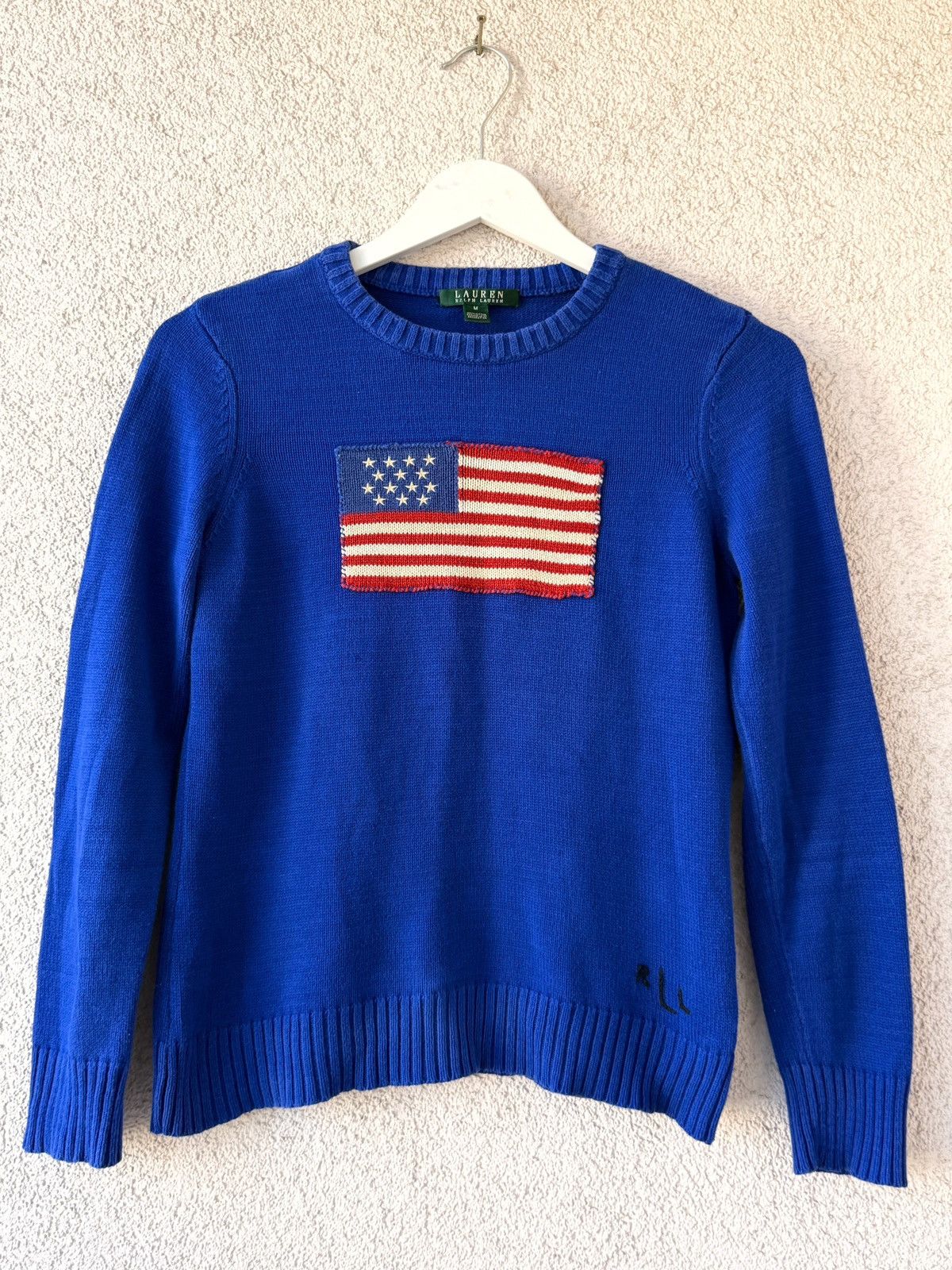Ralph Lauren Ralph Lauren Women Vintage USA Big Logo Blue Sweater Size M Size M / US 6-8 / IT 42-44 - 1 Thumbnail