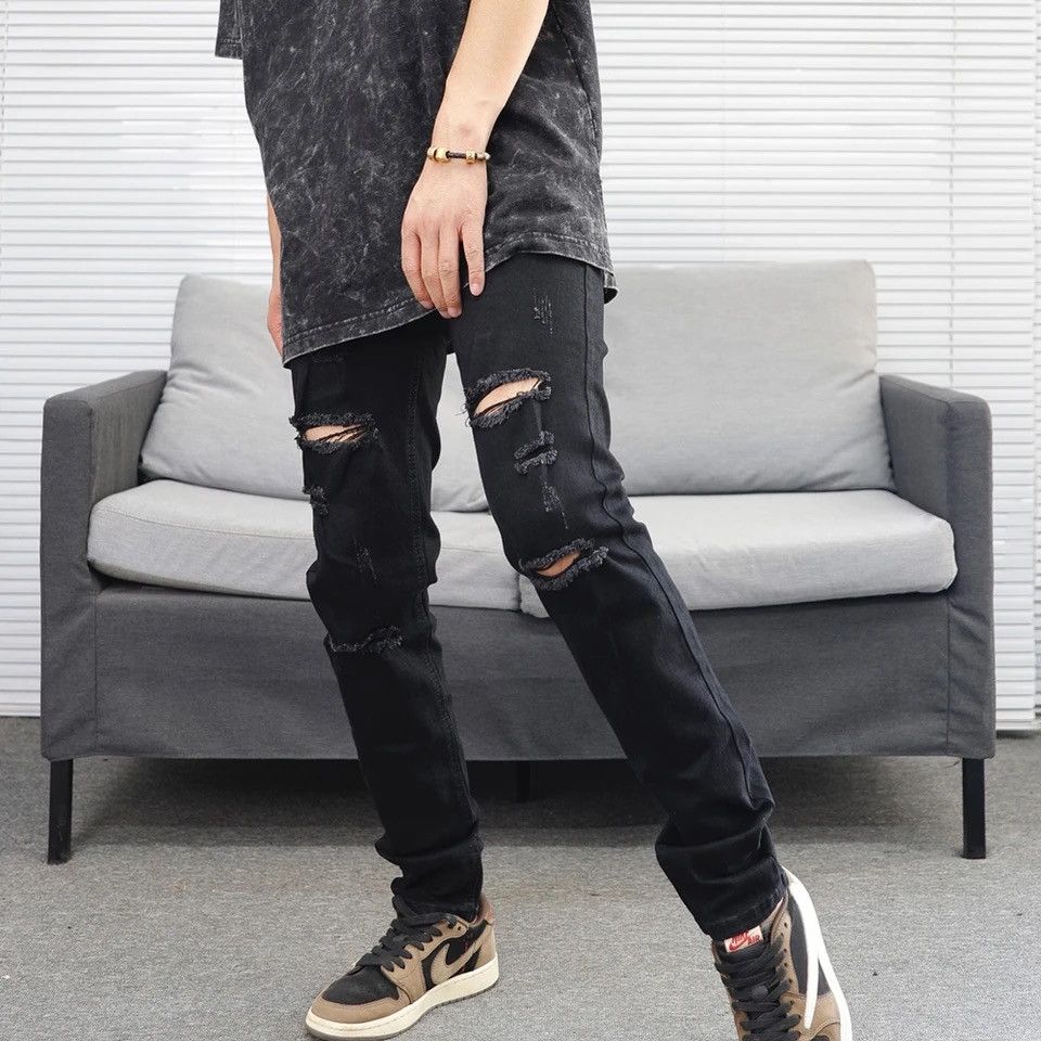 Ripped Jeans Men Skinny Streetwear
