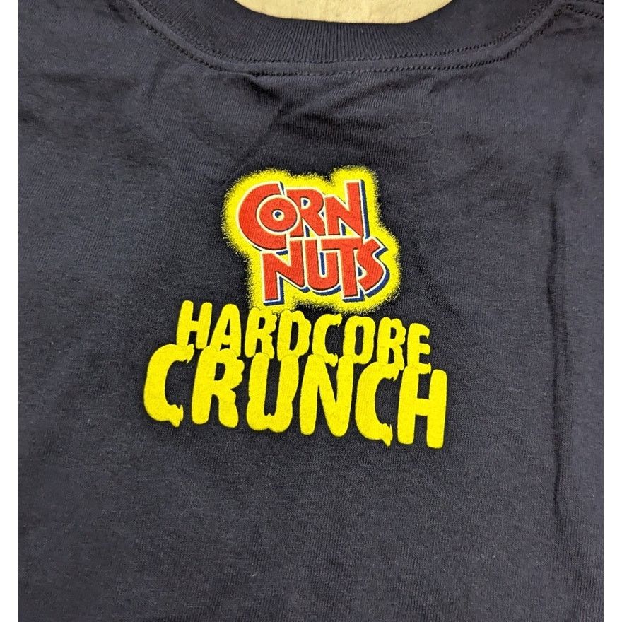 Gildan × Nutmeg × Vintage Vintage "Addicted" Corn Nuts Hardcore Crunch promo t-shirt Size US L / EU 52-54 / 3 - 5 Thumbnail