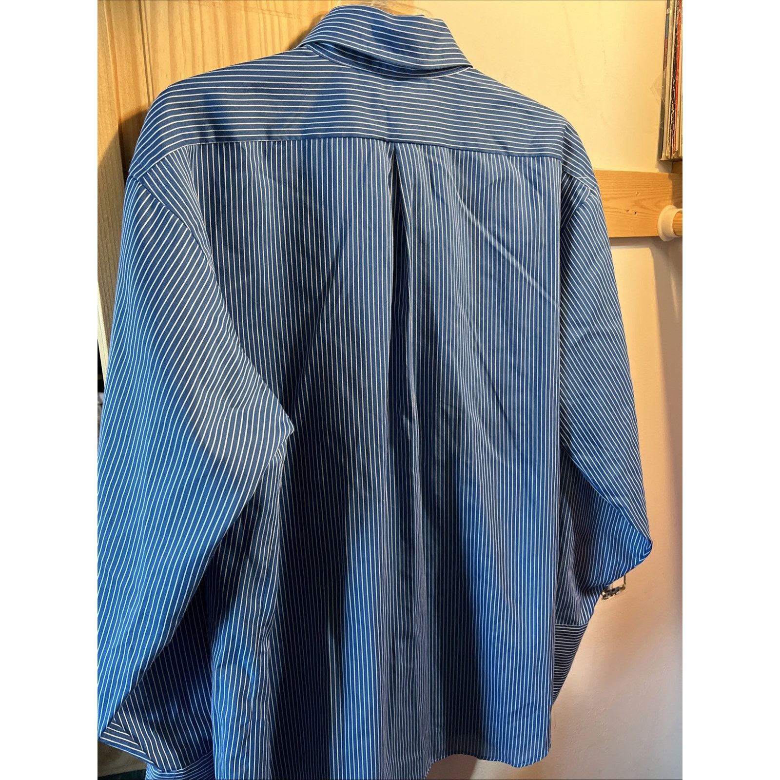 Arrow Arrow Grand Baroque Vintage Mens XL 17 33 Blue Striped Shirt Size US XL / EU 56 / 4 - 9 Thumbnail
