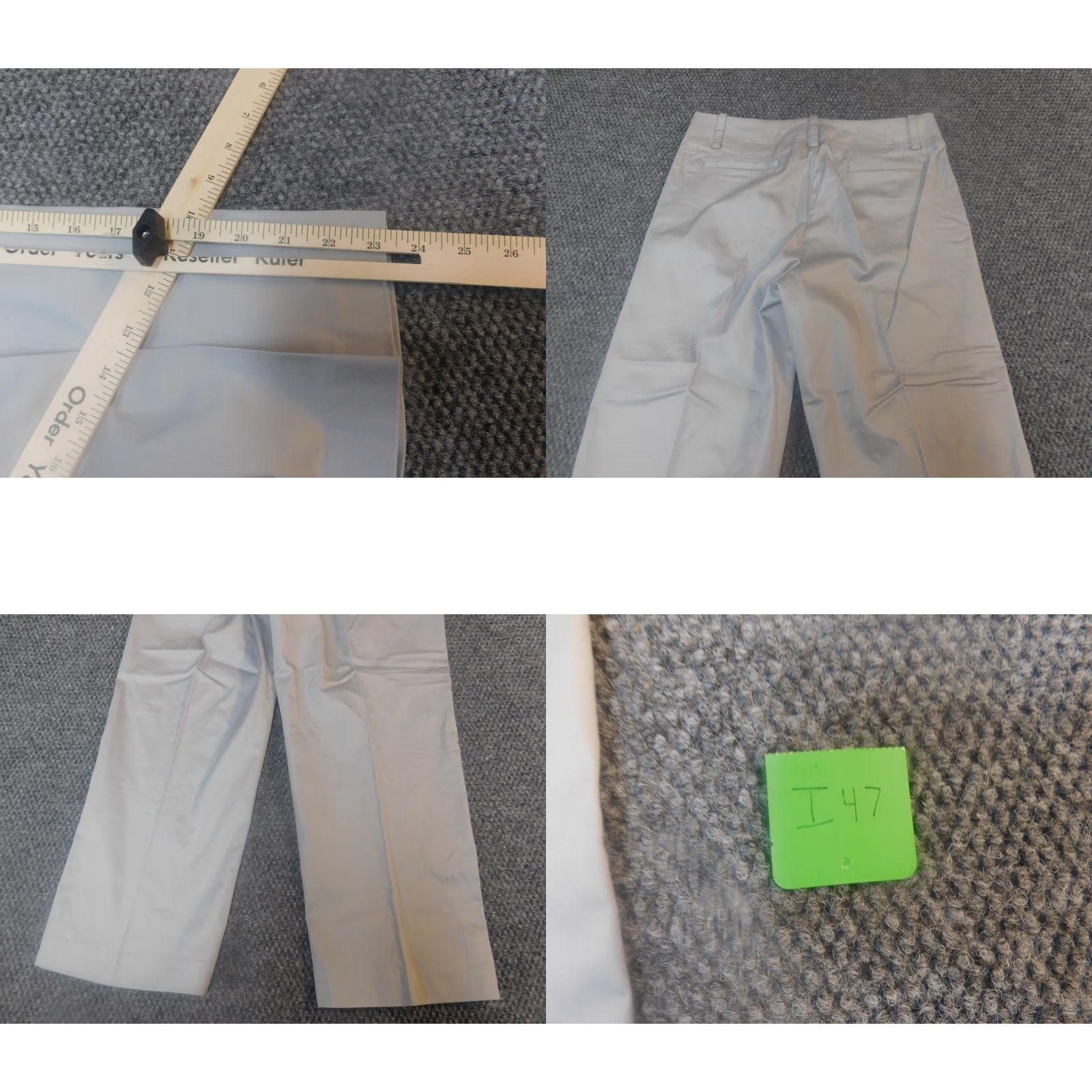 Sandro Sandro Pants 6 Gray Womens Chino Sportswear Straight Leg Inseam 23in Regular Rise Mid Knit Cotton Spandex Casual Size 6 Womens Size 28" / US 6 / IT 42 - 8 Thumbnail