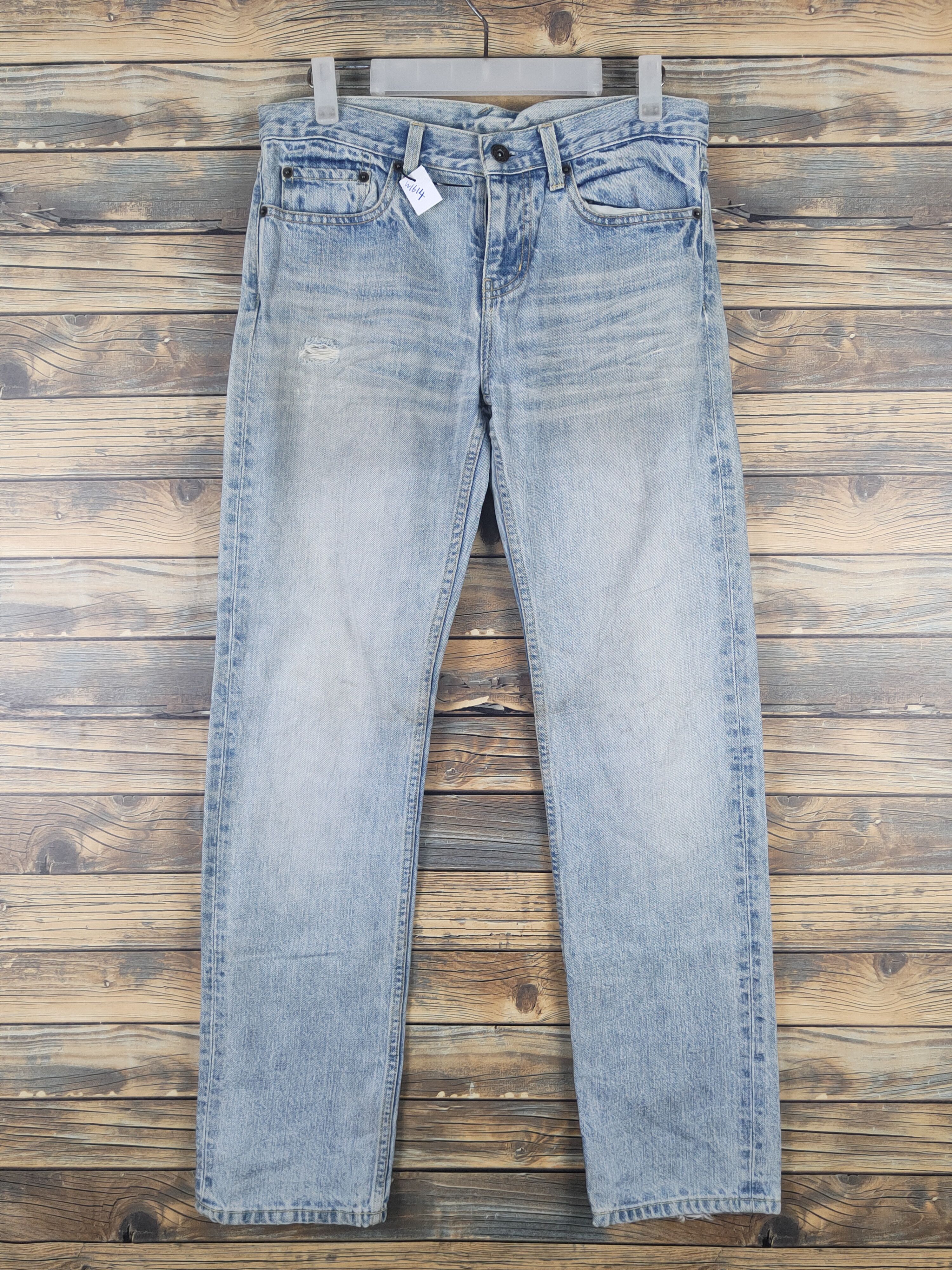 Japanese Brand Japan vintage Blue Distressed Ripped denim Jeans #W1614 Size US 30 / EU 46 - 1 Thumbnail