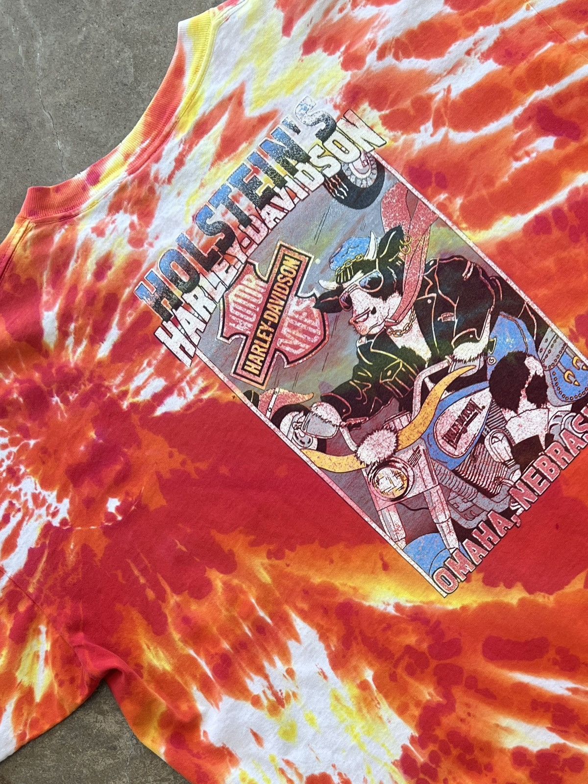 Harley Davidson Vintage 1992 Harley Davidson Motorcycle Omaha Tie Dye XXL Size US XXL / EU 58 / 5 - 1 Thumbnail
