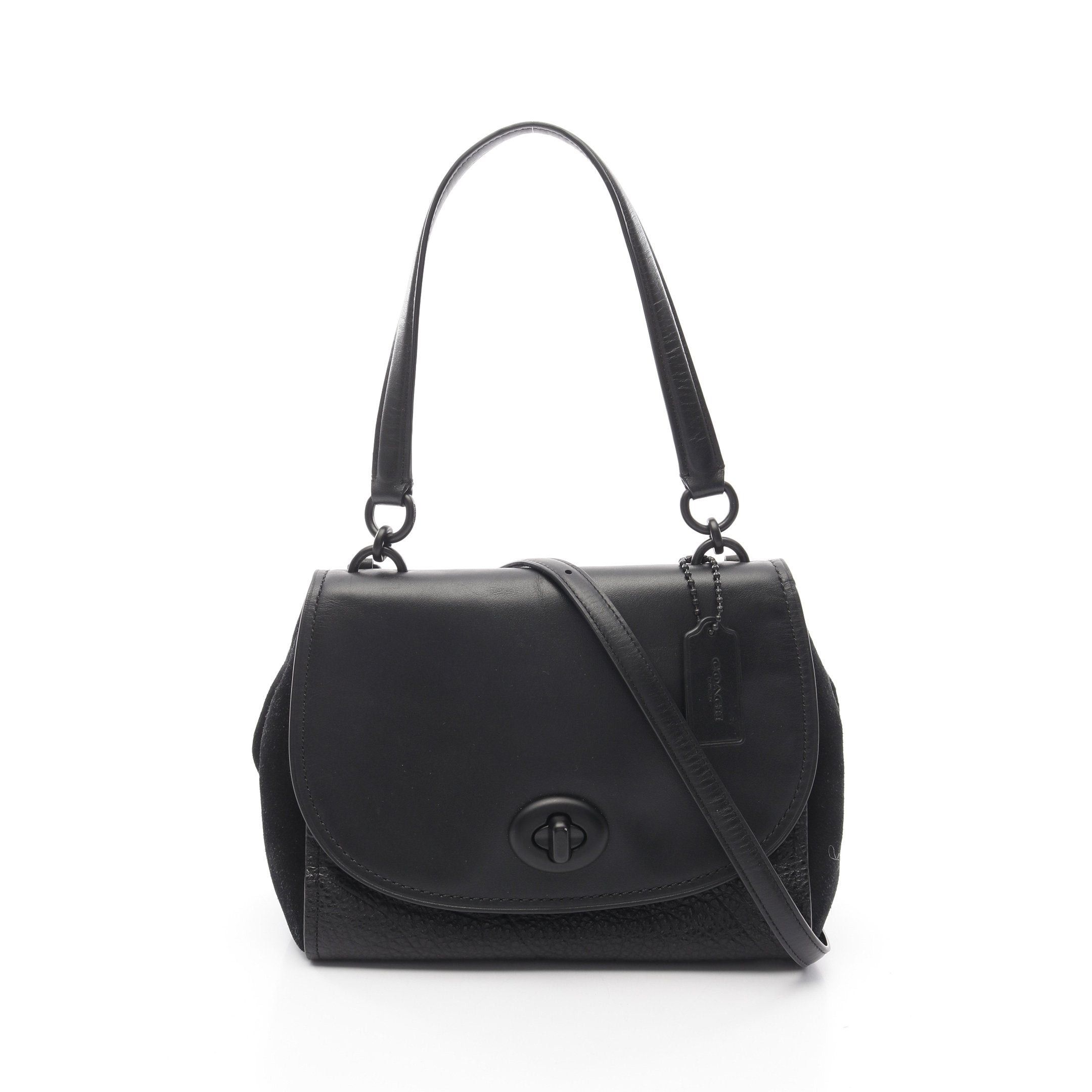 Coach Coach Faye Carryall Handbag Leather Suede Black Size ONE SIZE - 1 Thumbnail