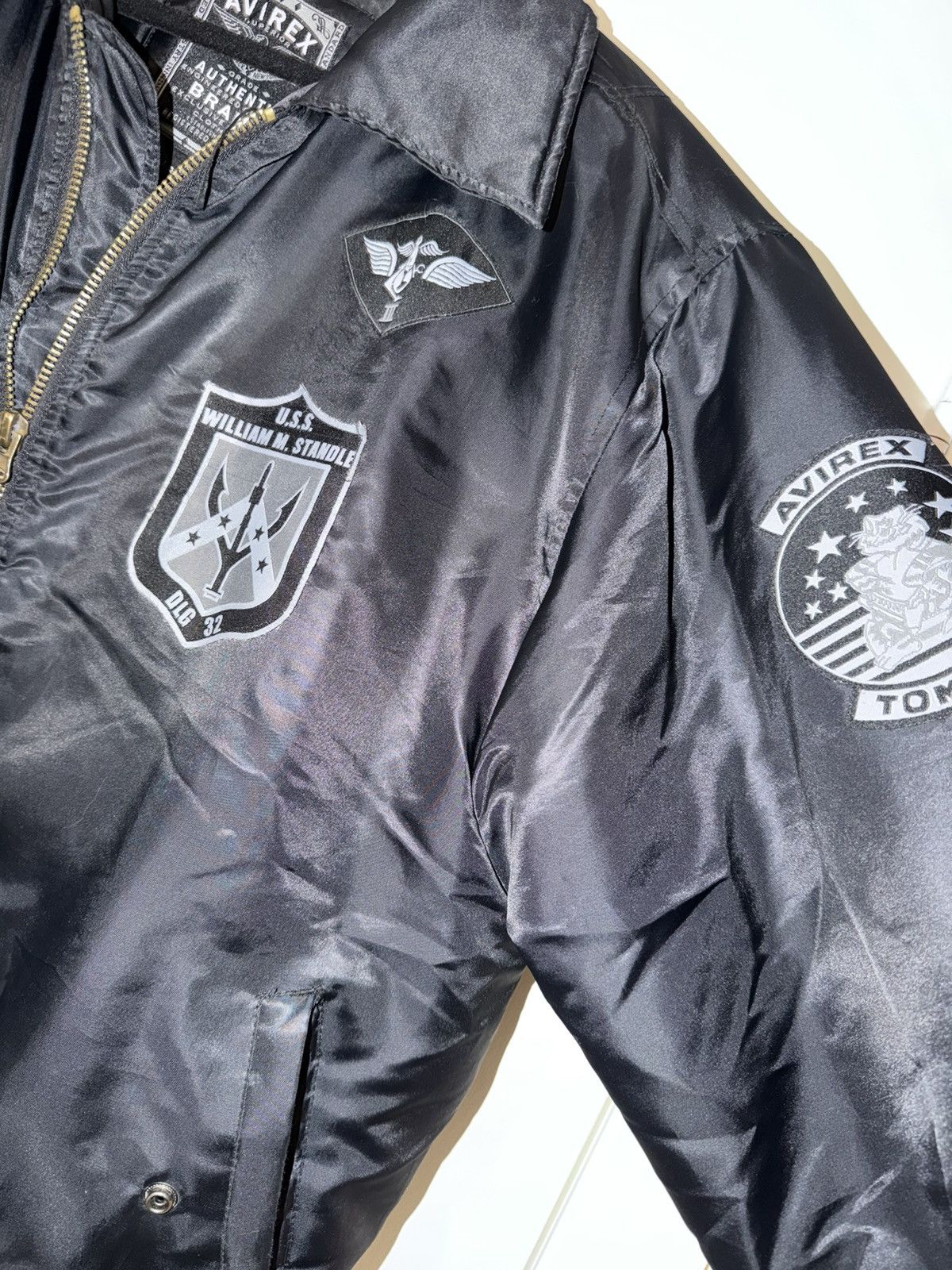 Avirex Black Avirex Bomber Jacket Tomcat USS William Standley Size US L / EU 52-54 / 3 - 5 Thumbnail
