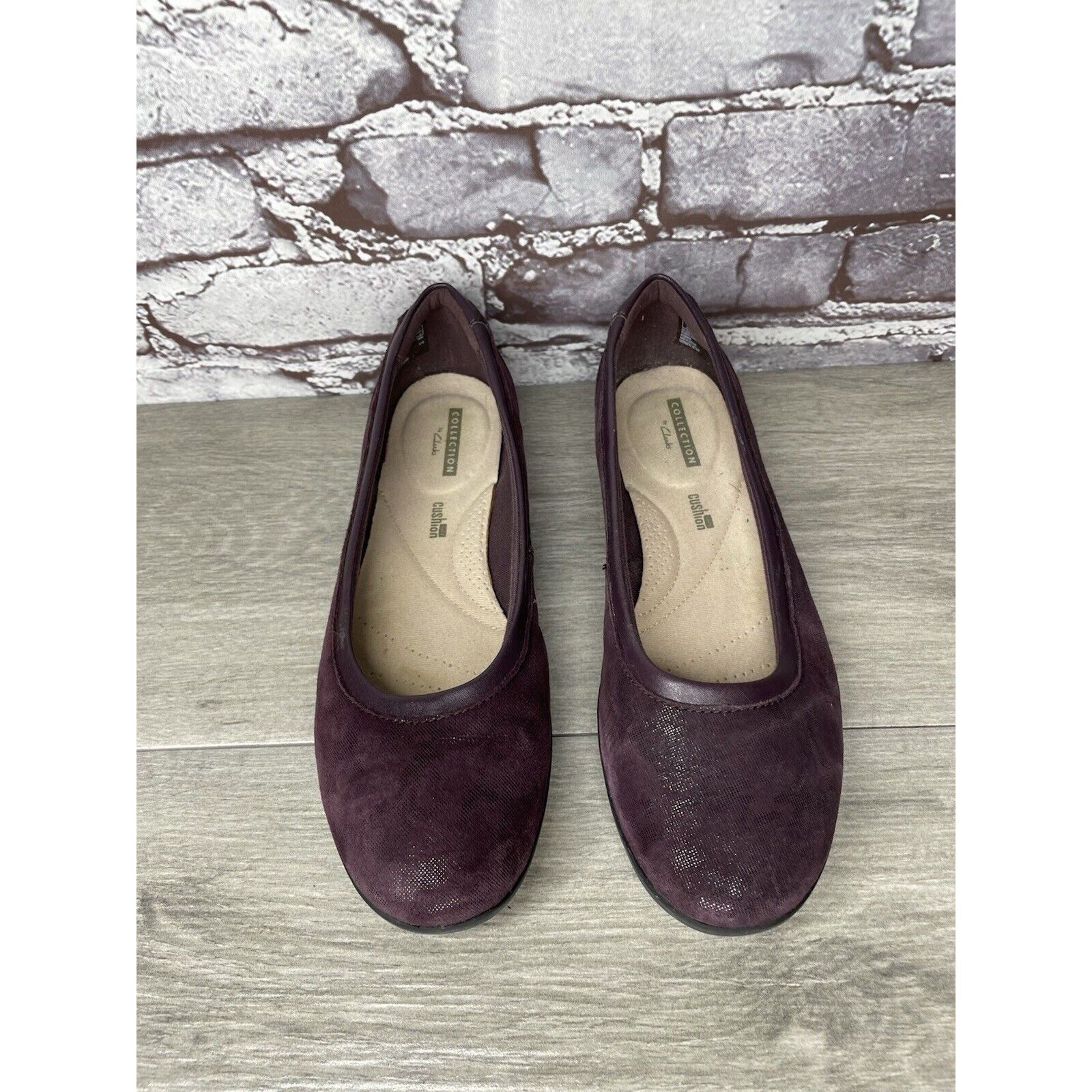 Clarks Clarks Collection Soft Cushion Purple Shimmer Ballet Flats W Size US 7.5 / IT 37.5 - 17 Thumbnail