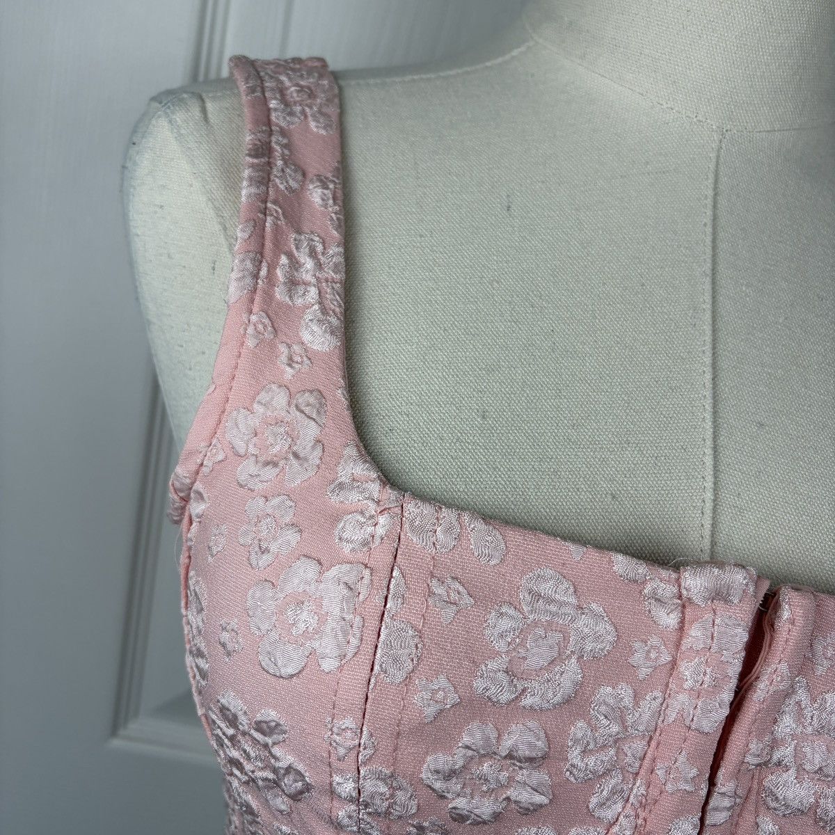 Other Wild fable light pink floral corset tank Size XS / US 0-2 / IT 36-38 - 3 Thumbnail