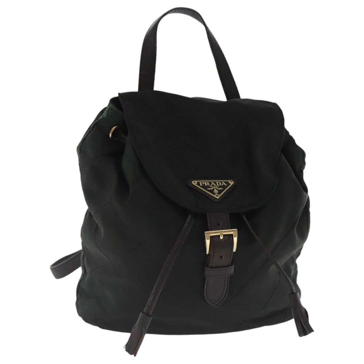 Prada Prada Buckle Backpack Quilted Tessuto Size ONE SIZE - 1 Thumbnail