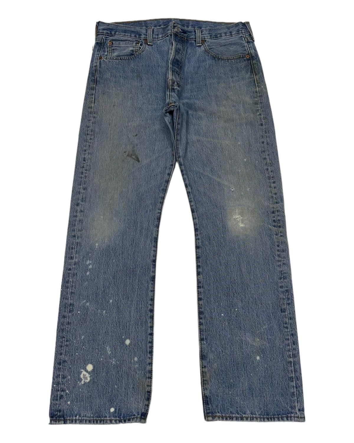 Levi's Vintage Levis 501 Y2K Acid Wash Distressed Denim Jeans Size US 34 / EU 50 - 1 Thumbnail