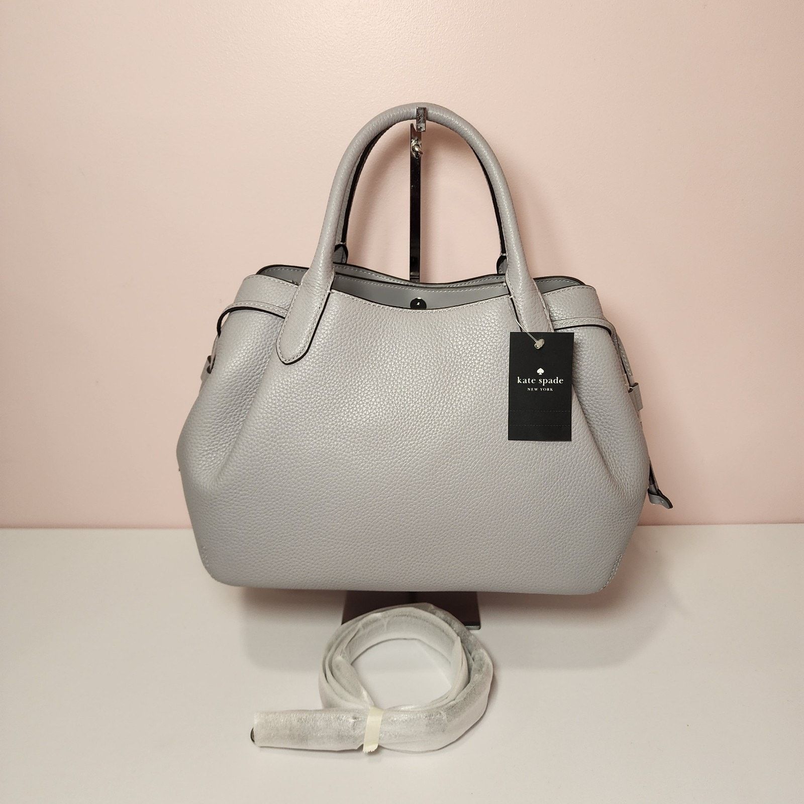 Kate Spade NWT KATE SPADE K8134 DUMPLING LARGE SATCHEL Mountain Grey Size ONE SIZE - 3 Thumbnail
