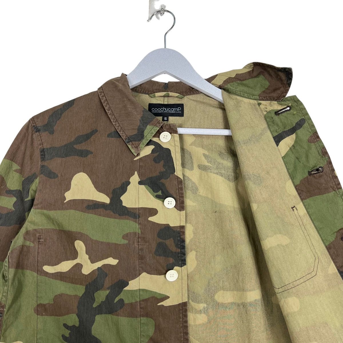Japanese Brand CHOOCHUCHAMP WOODLAND CAMO MILITARY SHIRT JACKET Size US S / EU 44-46 / 1 - 10 Thumbnail