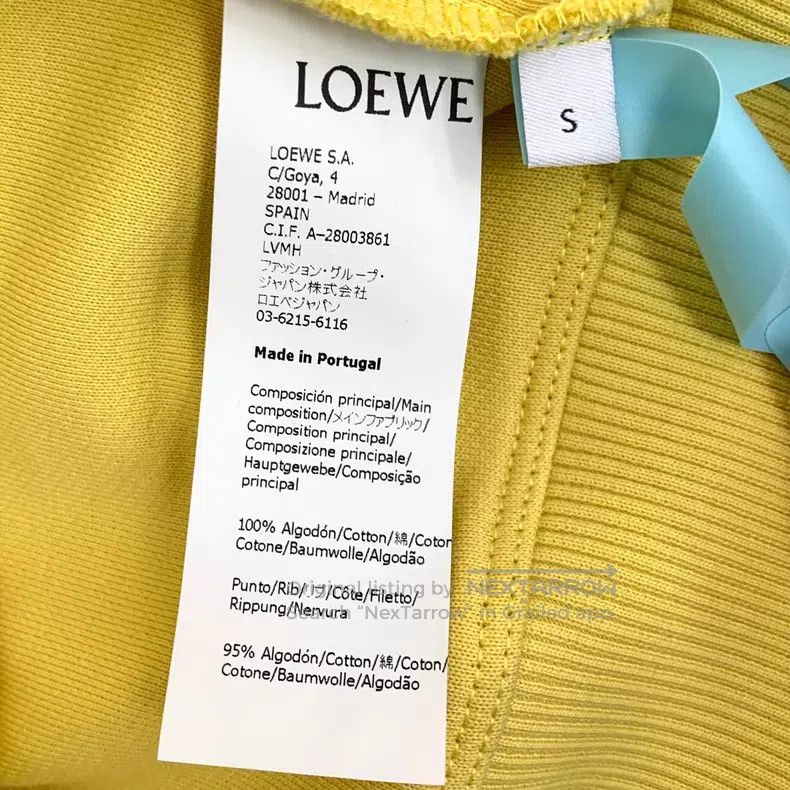 Loewe Loewe Yellow logo embroidered cotton round neck long sleev Size S / US 4 / IT 40 - 7 Thumbnail