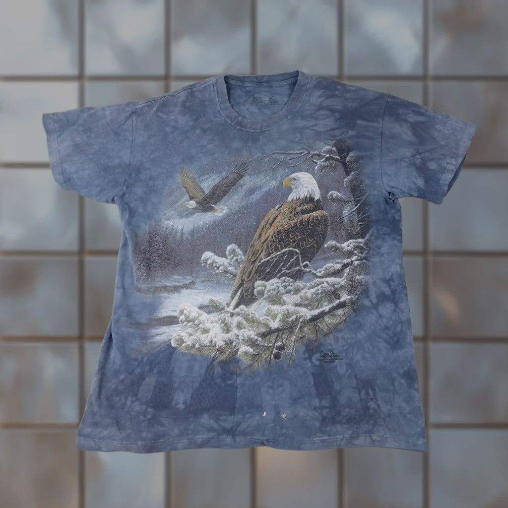 The Mountain VINTAGE The Mountain Shirt Mens L Blue Bald Eagle Wildlife Nature Graphic Shirt Men Blue Bald Eagle Nature Graphic Print Size US L / EU 52-54 / 3 - 1 Thumbnail