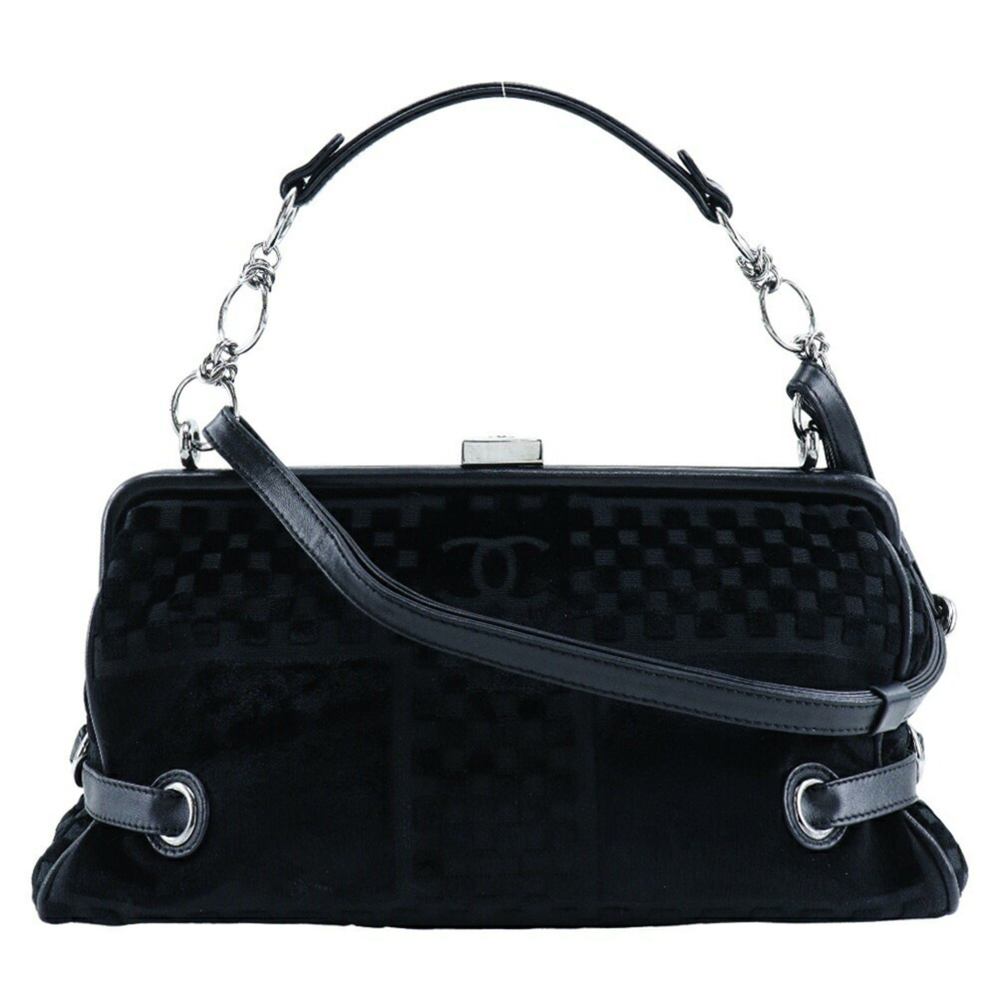 Chanel CHANEL Chain Shoulder Bag Coco Mark A33096 Velour Black 2way ChainShoulder Women's H173124867 Size ONE SIZE - 1 Thumbnail