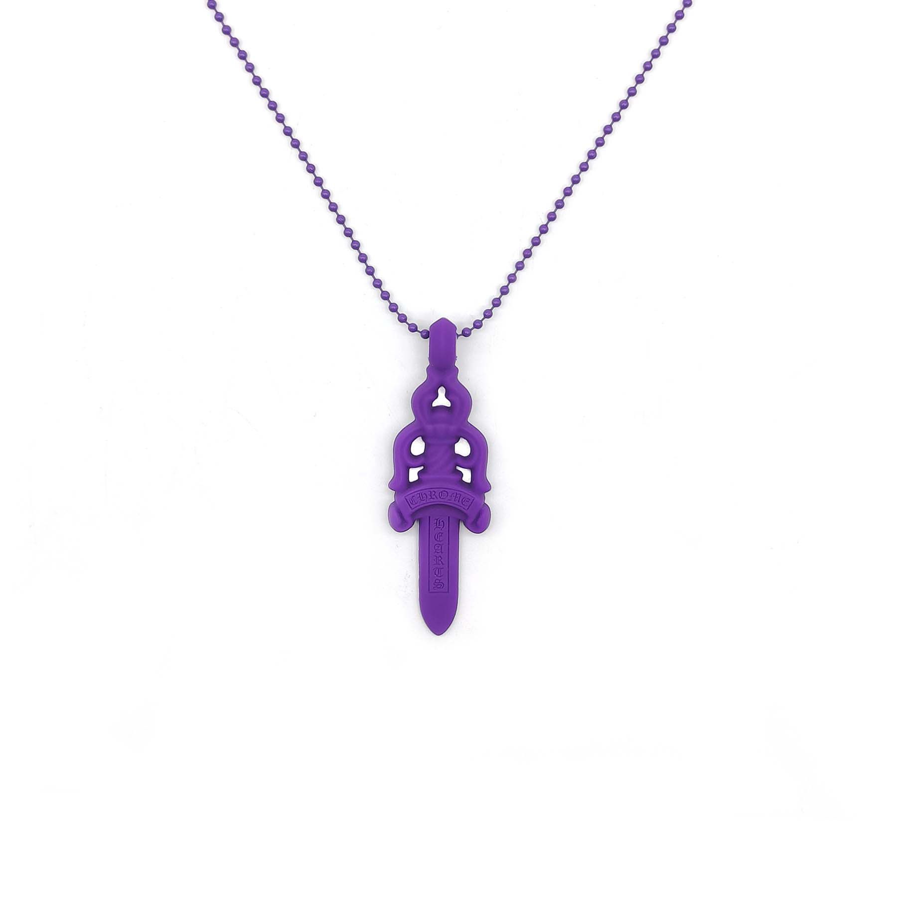 Chrome Hearts Chrome Hearts Resin Purple Dagger Pendant Necklace Size ONE SIZE - 1 Thumbnail