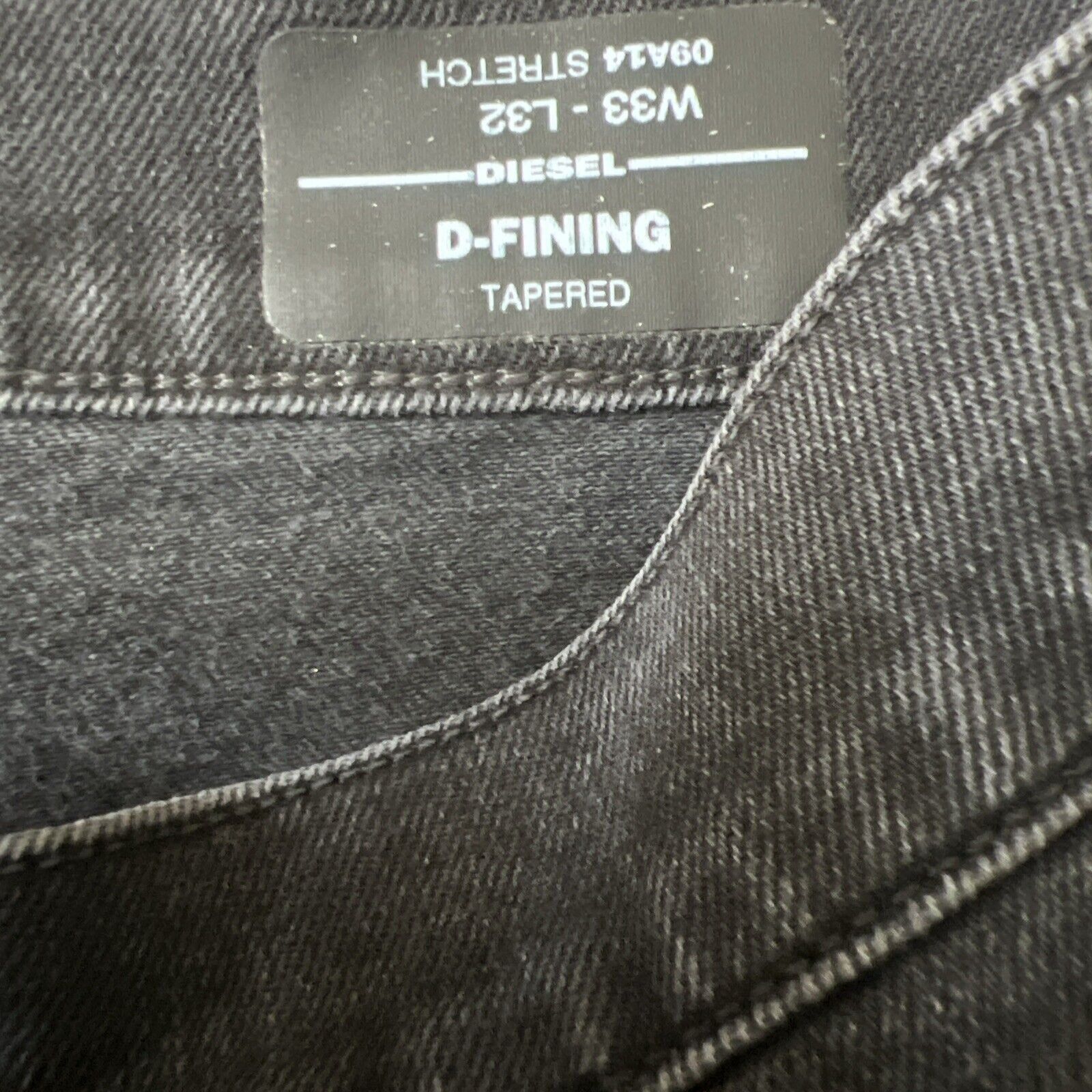 Diesel Diesel Mens D-Fining Tapered Jeans 09A14 Black Size 33/32 Size US 33 - 7 Thumbnail