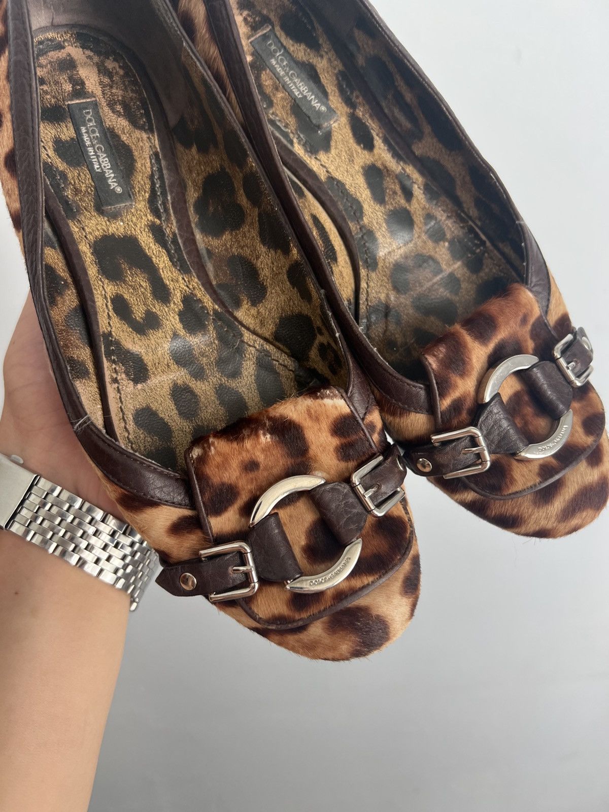 Dolce & Gabbana 🐅Rare Dolce & Gabbana Leopard slides flats Size US 8 / IT 38 - 3 Thumbnail