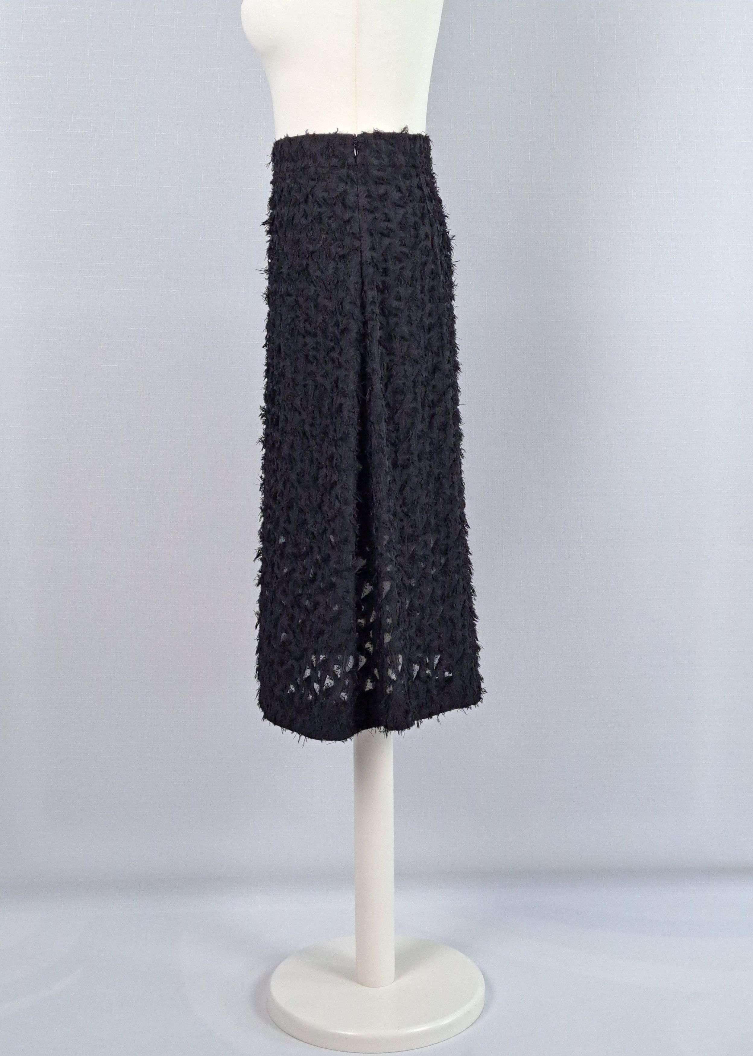 Alexander McQueen McQ ALEXANDER McQUEEN semi-transparent black skirt. Size 27" / US 4 / IT 40 - 4 Thumbnail