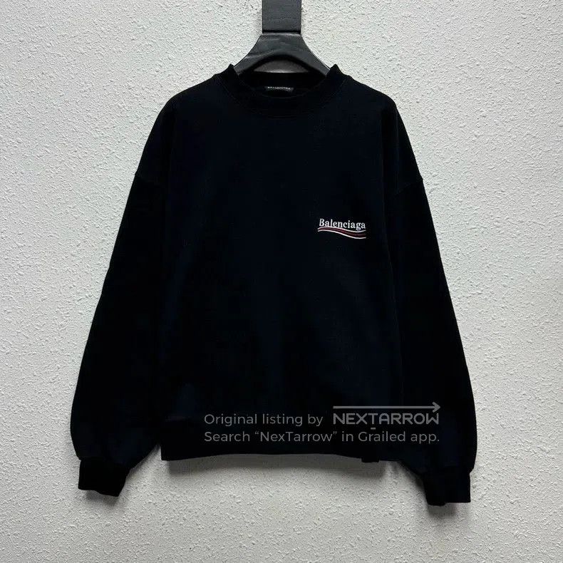 Balenciaga Balenciaga Cola Wave Logo Embroidered Sweatshirt. Size US L / EU 52-54 / 3 - 1 Thumbnail
