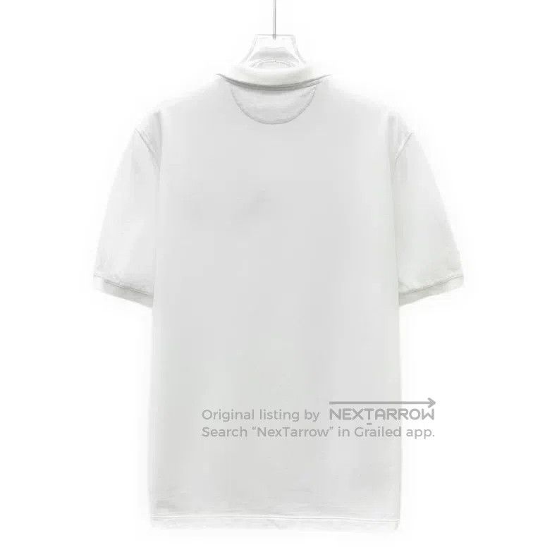 Brunello Cucinelli Brunello Cucinelli White Logo Embroidered Polo Neck Short Size M / US 6-8 / IT 42-44 - 2 Thumbnail