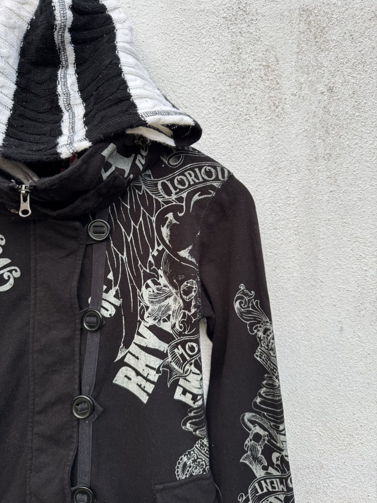 Le Grande Bleu (L.G.B.) Japanese Anarchy Fur Grunge Punk lgb Styled Gothic Hoodie Size US M / EU 48-50 / 2 - 7 Thumbnail
