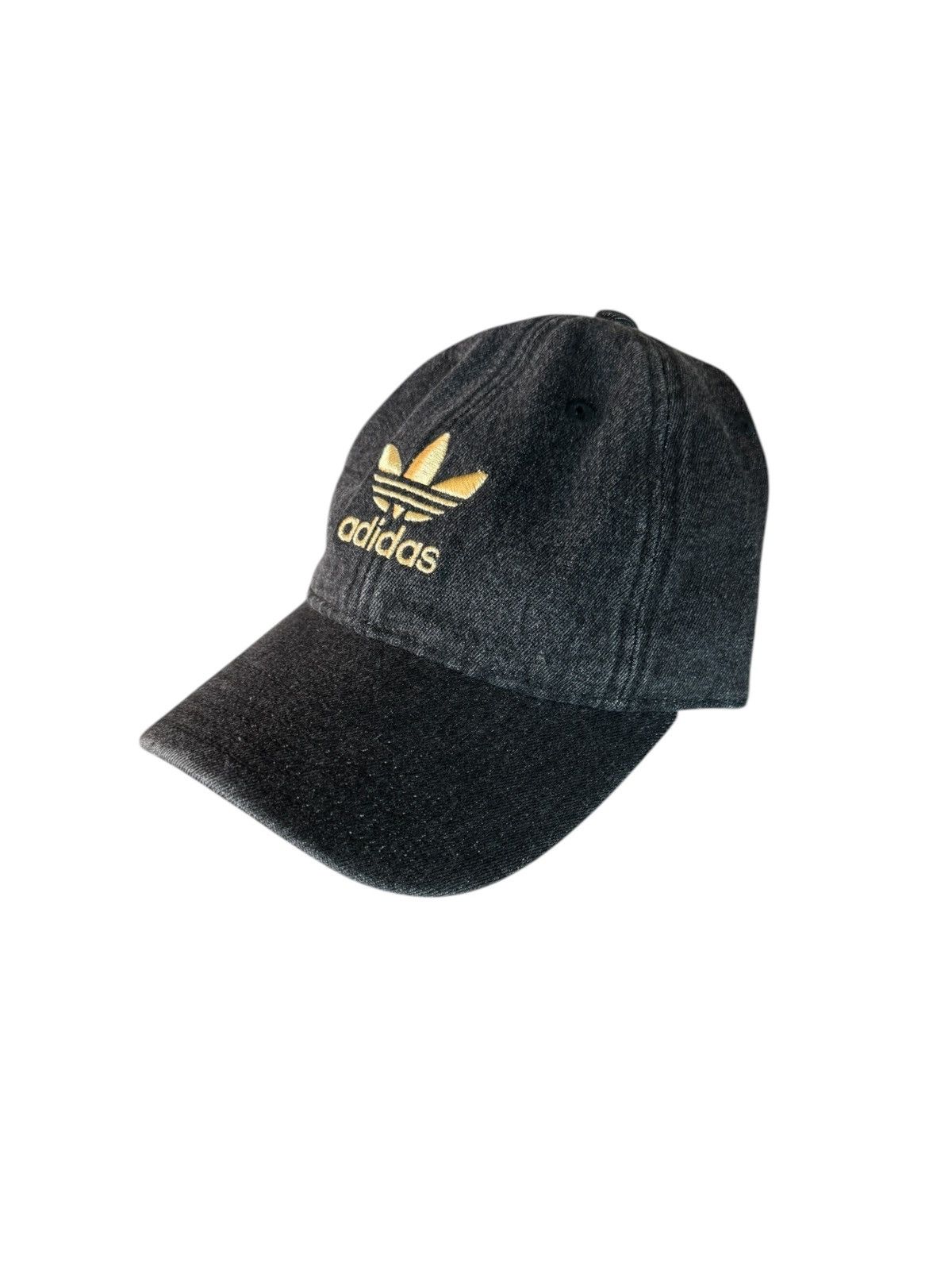 Adidas Retro Adidas Gold Embroidered Big Logo Baseball Cap Size ONE SIZE - 3 Thumbnail
