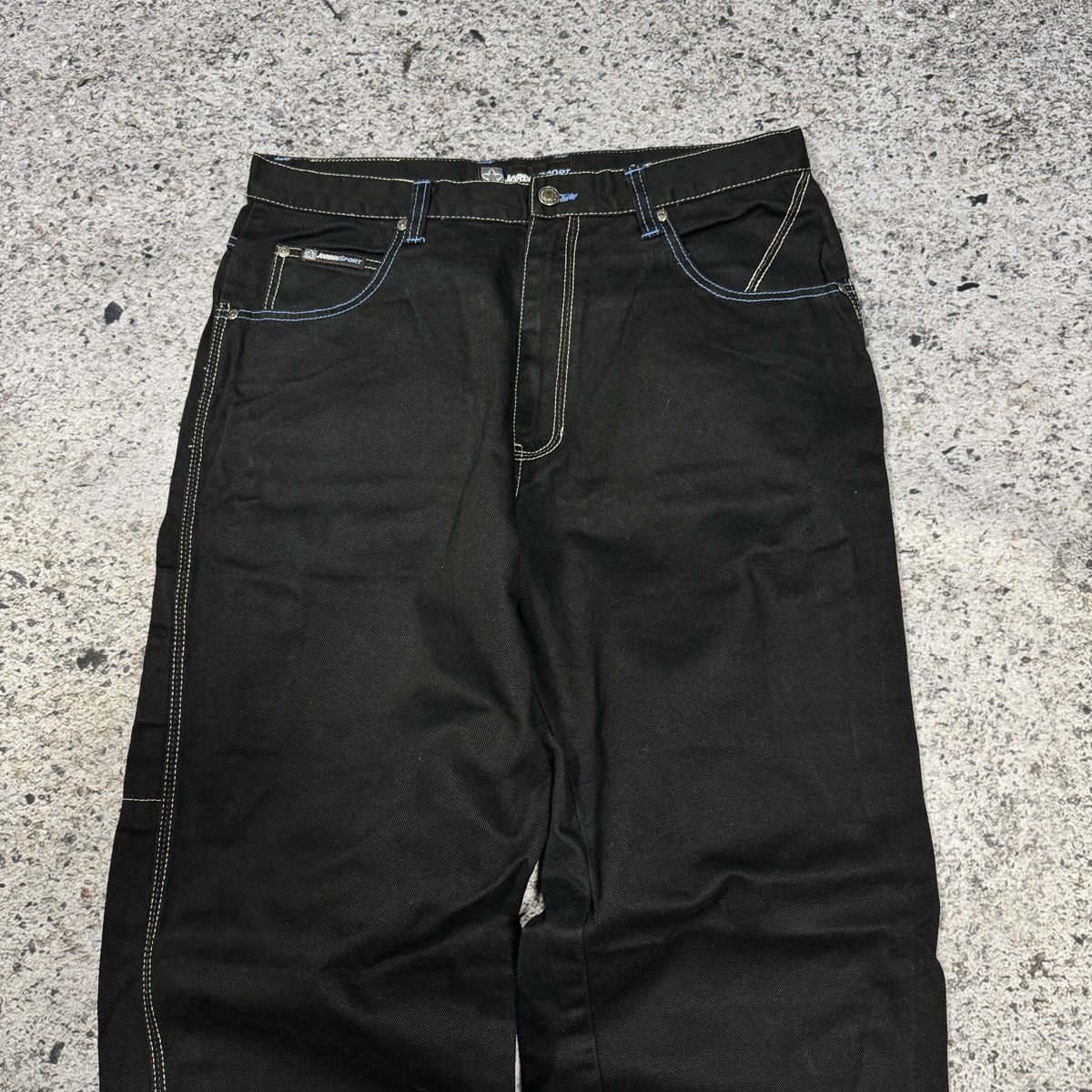 Vintage Y2K Jordin Black Wide Baggy Skater Jeans ERD Grunge Jnco Size US 35 - 3 Thumbnail