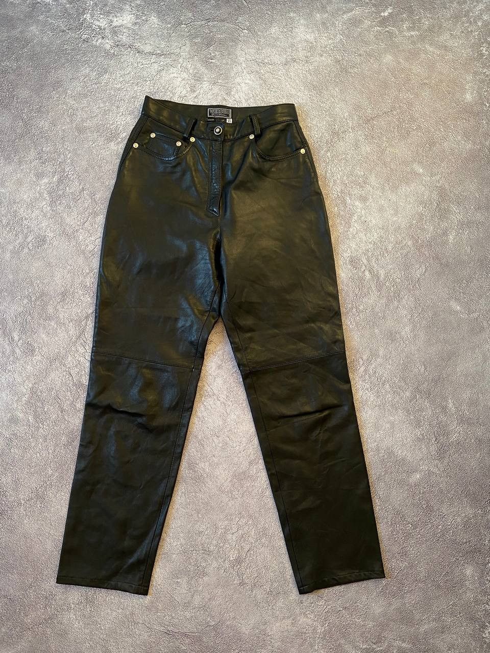 Versus Versace Versus Gianni Versace Vintage Leather Pants Iconic 90s women Size 28" / US 6 / IT 42 - 1 Thumbnail
