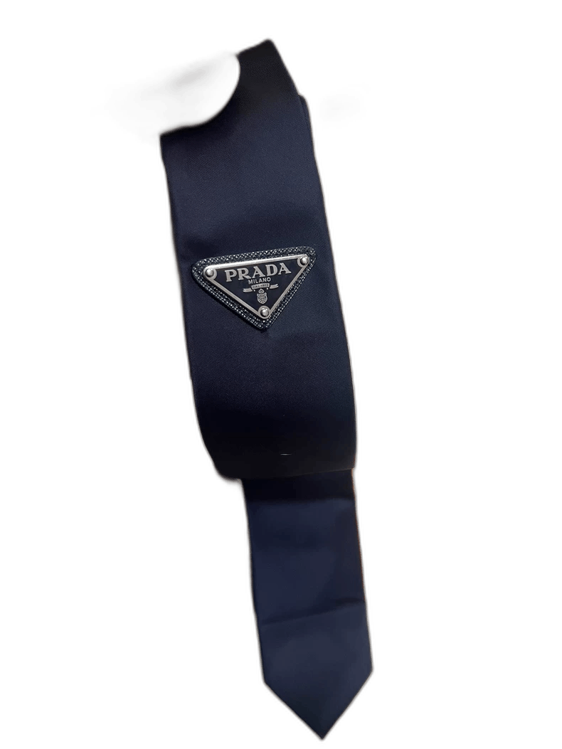Prada Prada Tie with Triangle Logo for Sale Size ONE SIZE - 1 Thumbnail