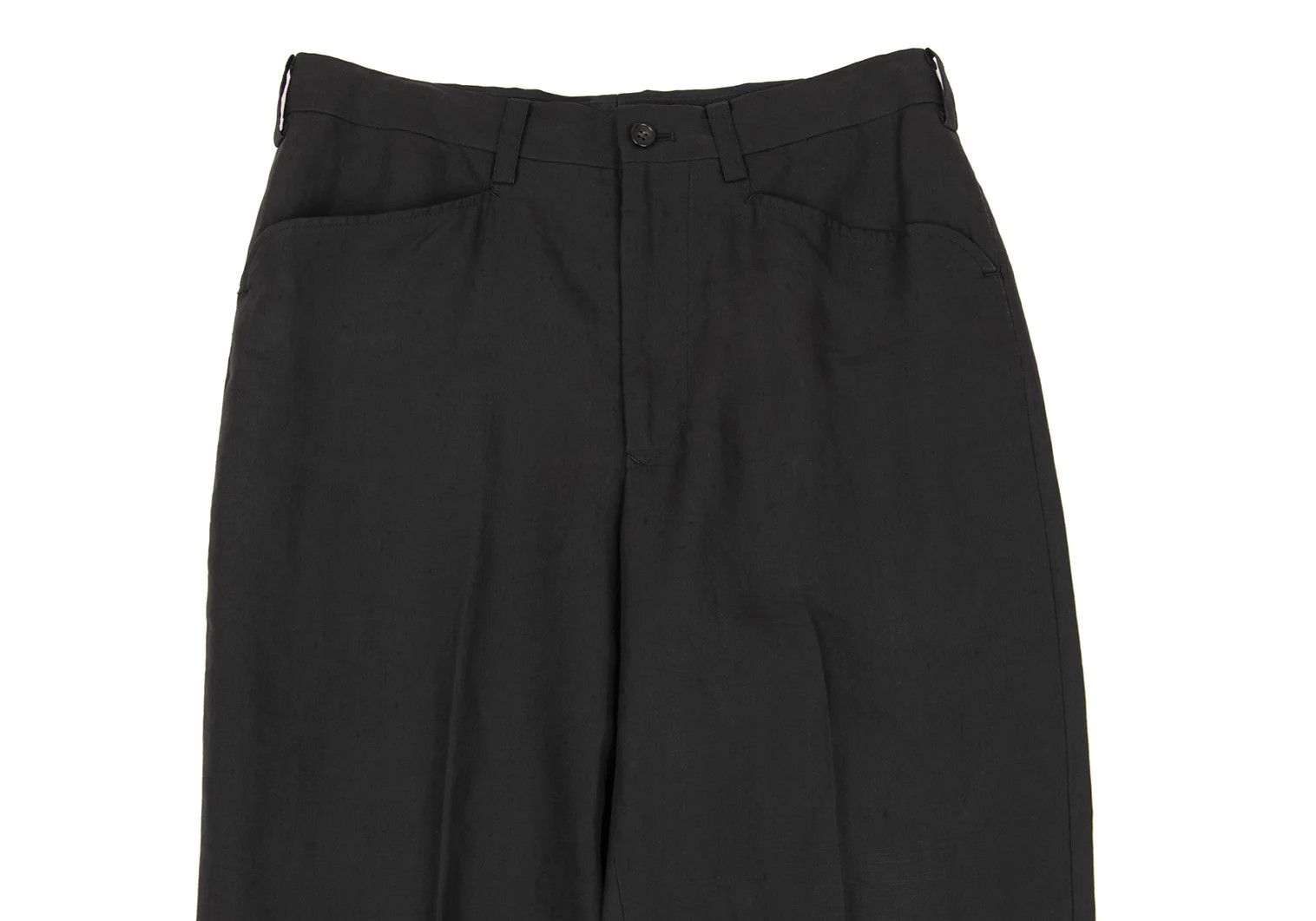 Yohji Yamamoto Yohji Yamamoto Linen Tapered Pants Black S Size US 30 / EU 46 - 2 Thumbnail
