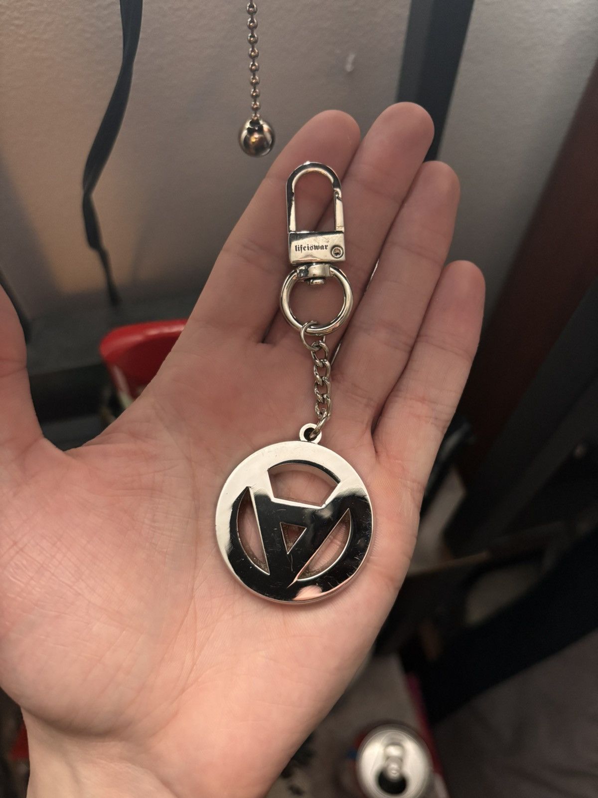 lifeiswar Upside Down Anarchy Keychain