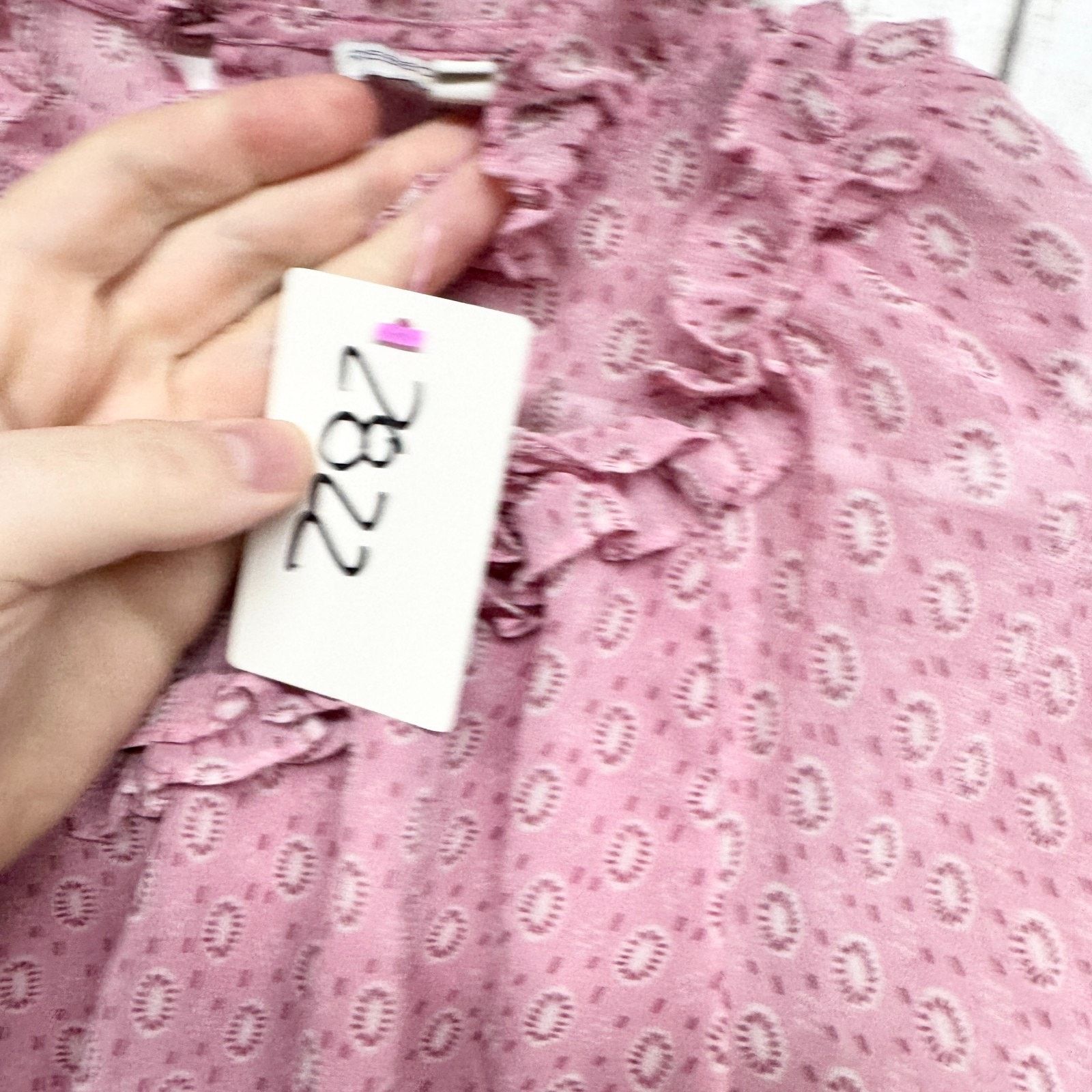 Rebecca Minkoff Rebecca Minkoff Shirt Small Ruffle Mock Neck Smocked Blouse Size S / US 4 / IT 40 - 3 Thumbnail