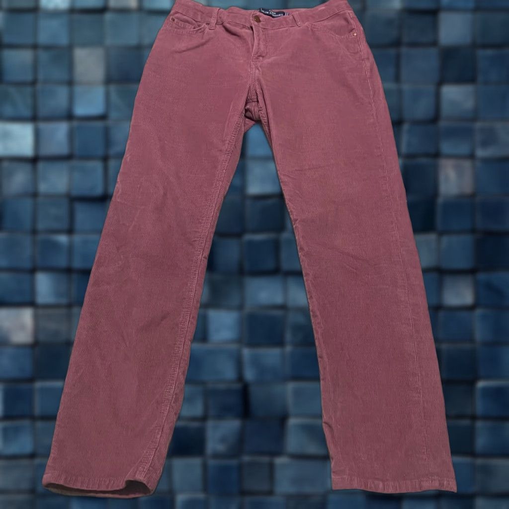 Boden Boden Womens Jeans Corduroy Red Slim Straight High Rise 10 Regular 28in Inseam 5-Pocket Pattern Solid Cotton Spandex Women Size 32" / US 10 / IT 46 - 1 Thumbnail