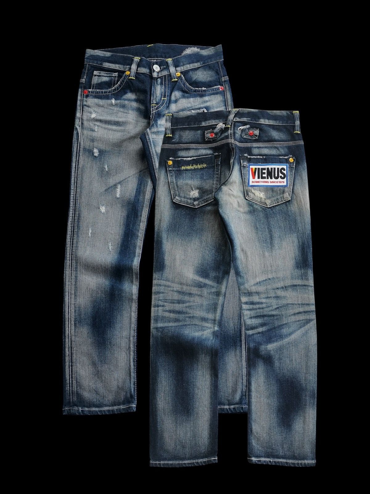 Tornado Mart Edwin vienus whiskering jeans Size 29" - 1 Thumbnail