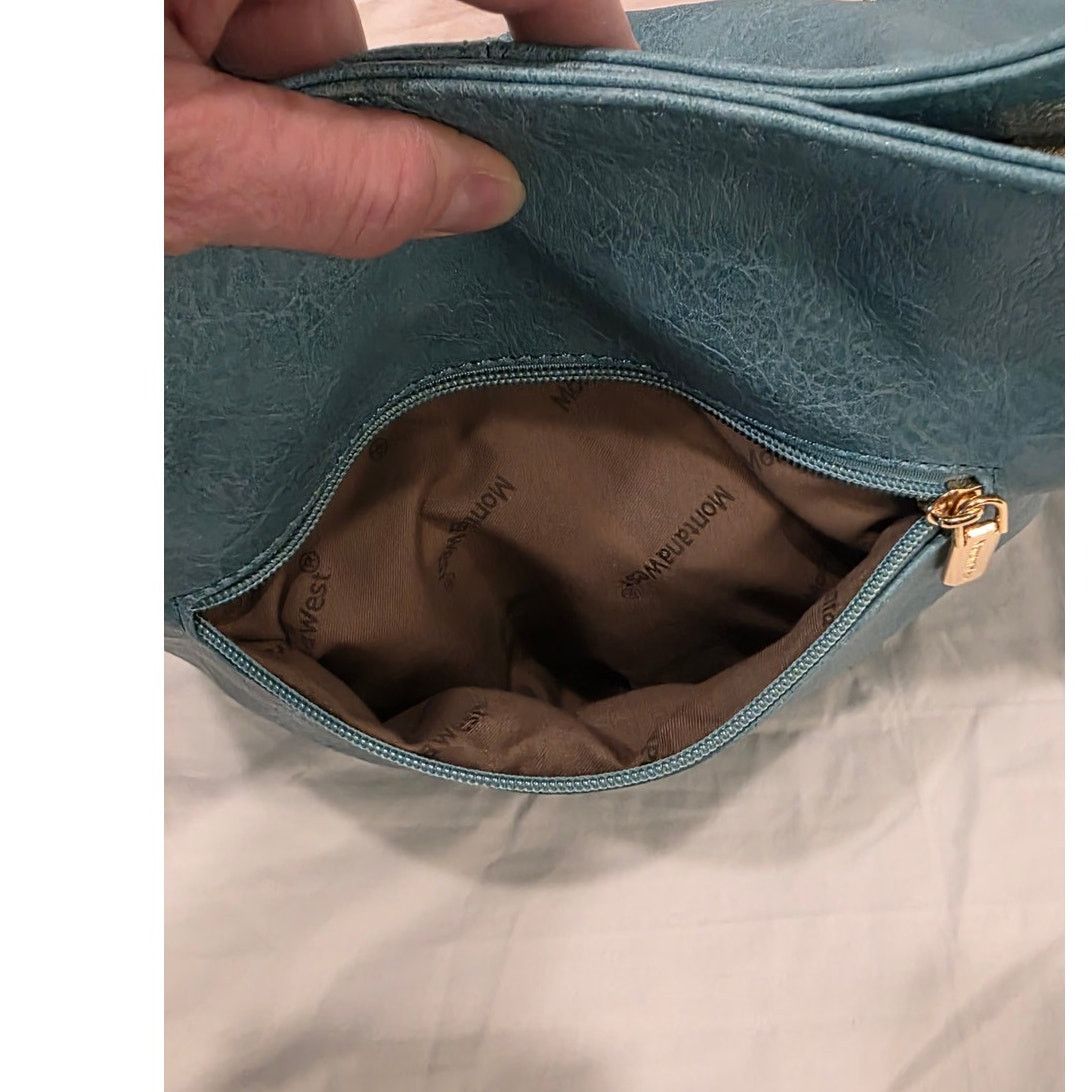 Other Montana West Brown, Orange & Turquoise Shoulder Purse Size ONE SIZE - 7 Thumbnail