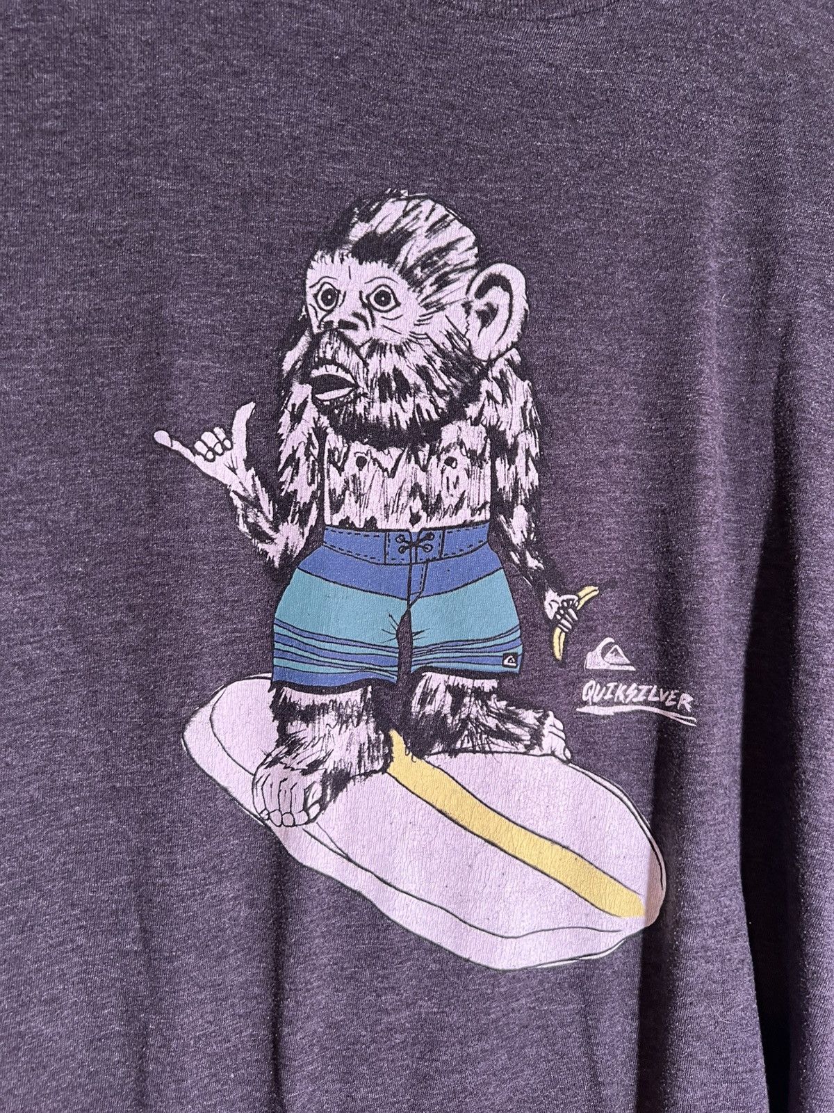 Vintage Y2K 2000’s VTG Vintage Quiksilver Surfing Monkey Retro Shirt Size US L / EU 52-54 / 3 - 3 Thumbnail