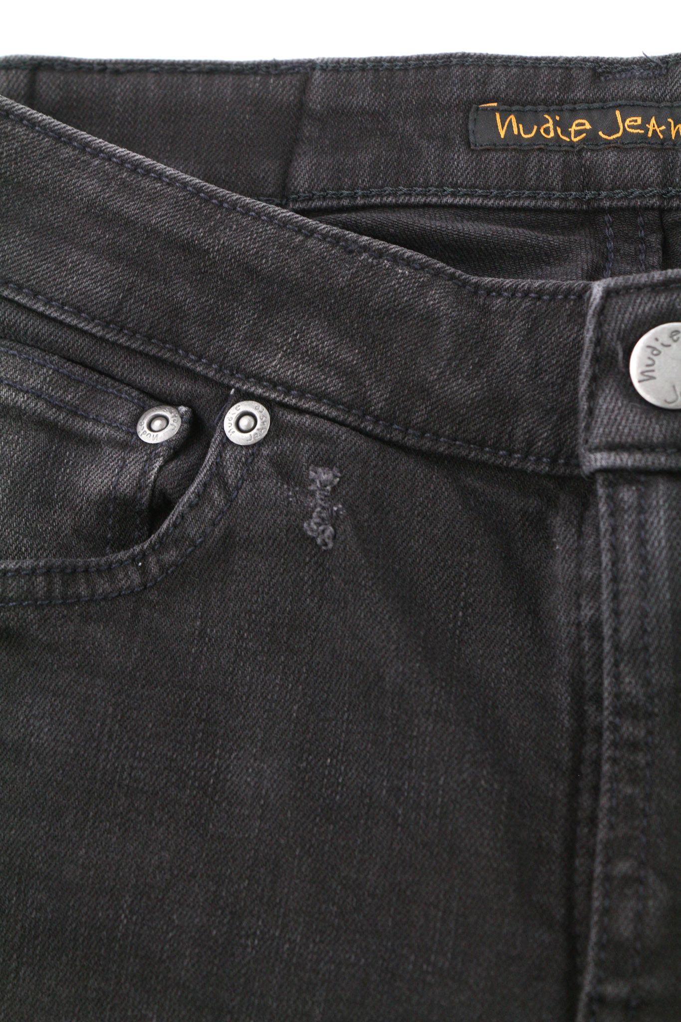 Nudie Jeans SKINNY LIN USED BLACK W29/L32 Organic Cotton Jeans 80436 Size US 29 - 8 Thumbnail