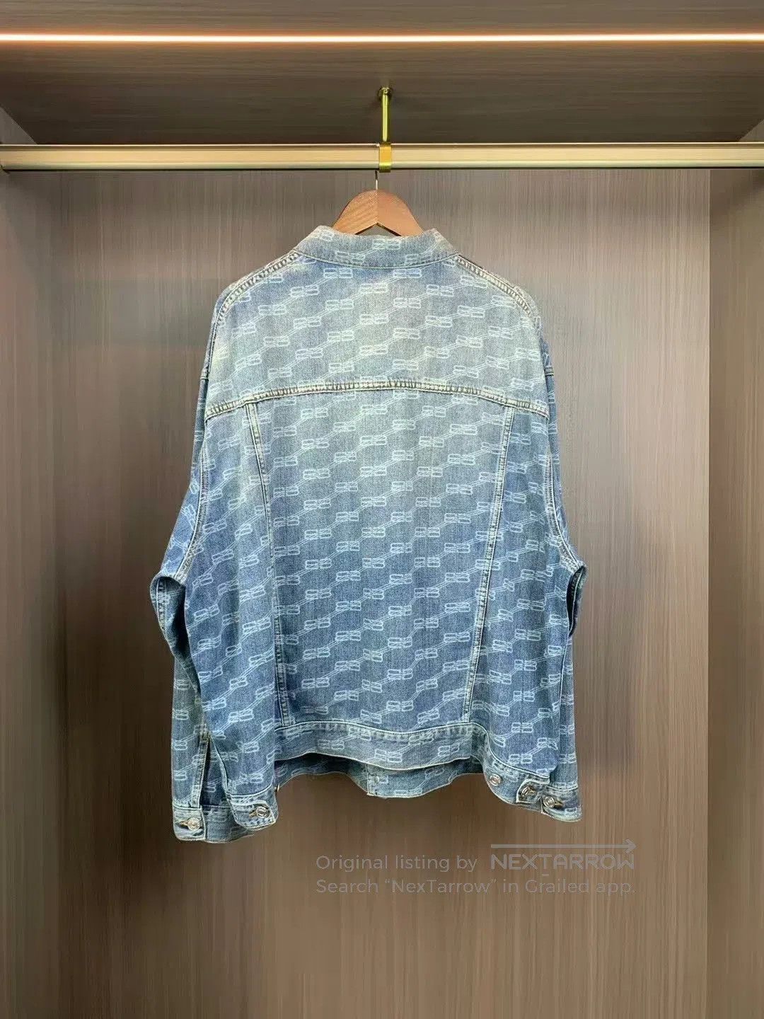 Balenciaga balenciaga all-over print denim jacket. Size US L / EU 52-54 / 3 - 2 Thumbnail