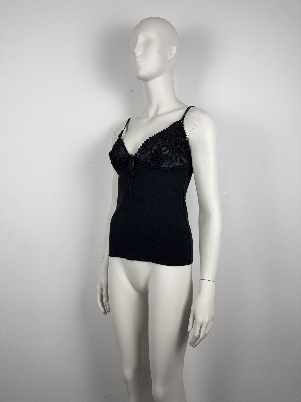 Alexander McQueen Alexander McQueen 1990’s Beaded Knit Spiderweb Top Size S / US 4 / IT 40 - 2 Thumbnail