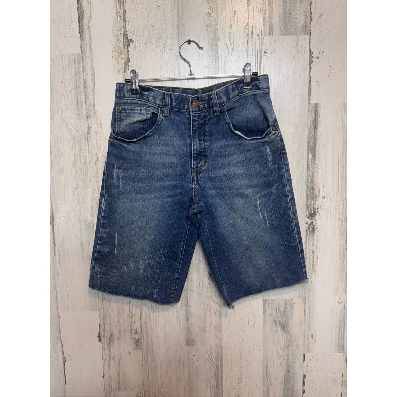 Lee Women’s Distressed Denim Cut-Off Jean Shorts Size 32 Blue Vi Size 32" / US 10 / IT 46 - 1 Thumbnail