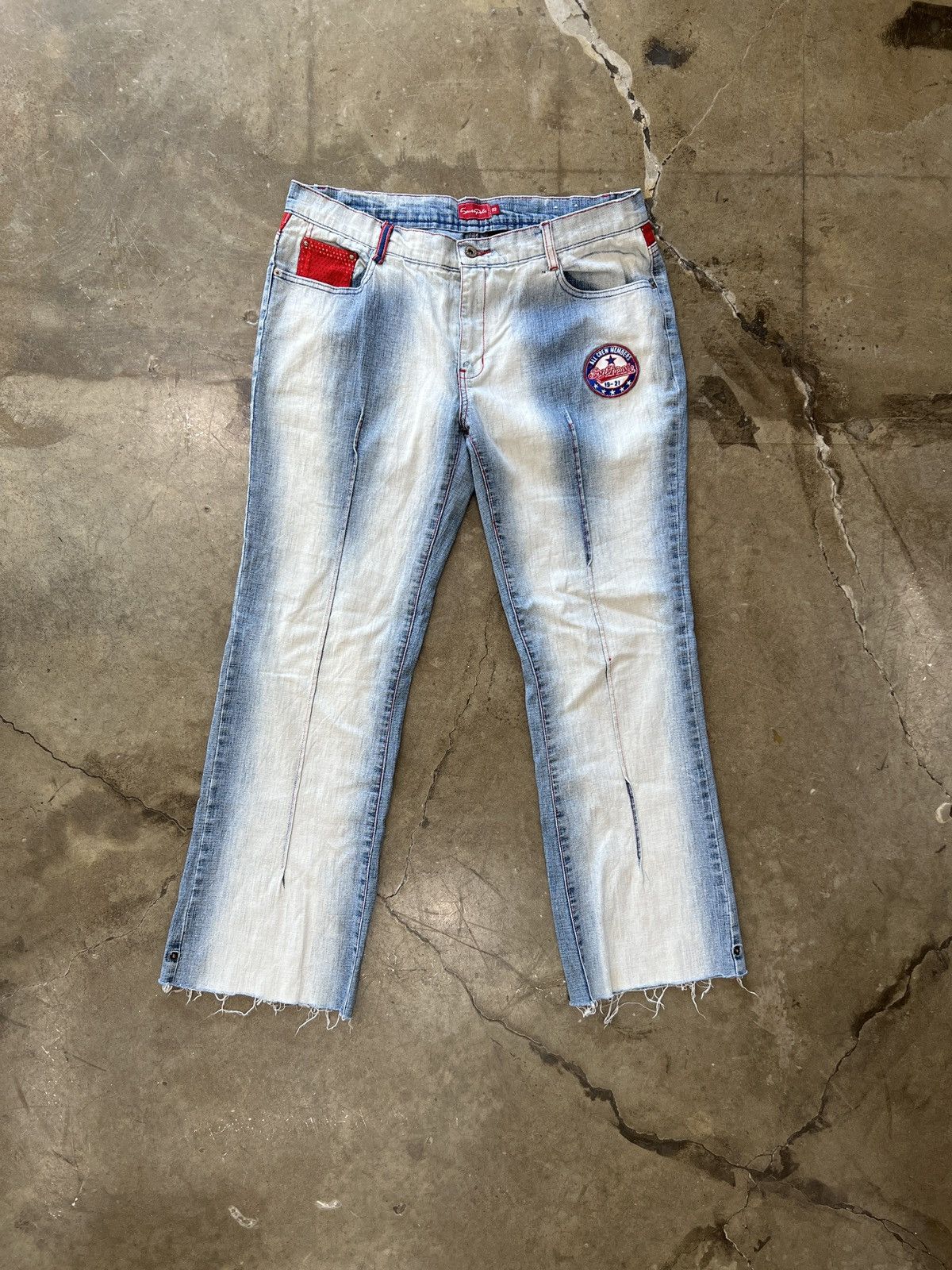 Southpole × Vintage Vintage Y2k Southpole Mesh All Crew Members Denim W Pant 13 Size 36" / US 14 / IT 50 - 2 Thumbnail