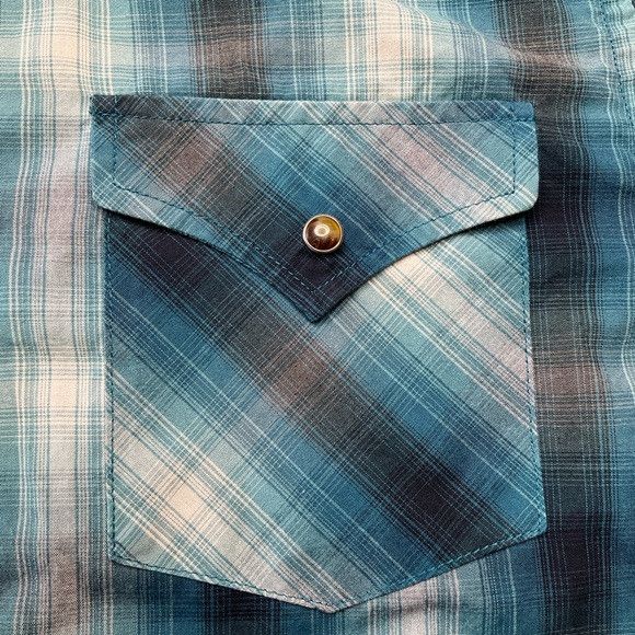 Pendleton Pendleton Frontier Shirt‎ Pearl Snap Small Blue White Plaid Size US S / EU 44-46 / 1 - 3 Thumbnail