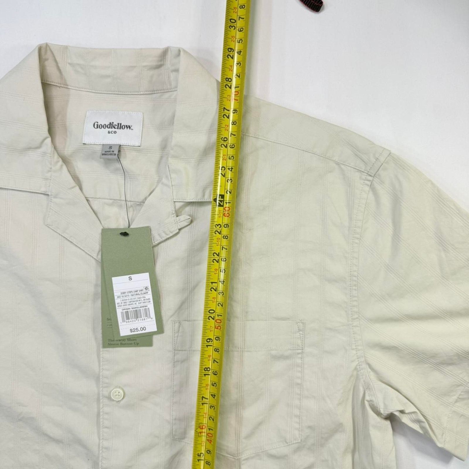 & Other Stories NWT Goodfellow Cream short sleeve button-up shirt Size US S / EU 44-46 / 1 - 4 Thumbnail
