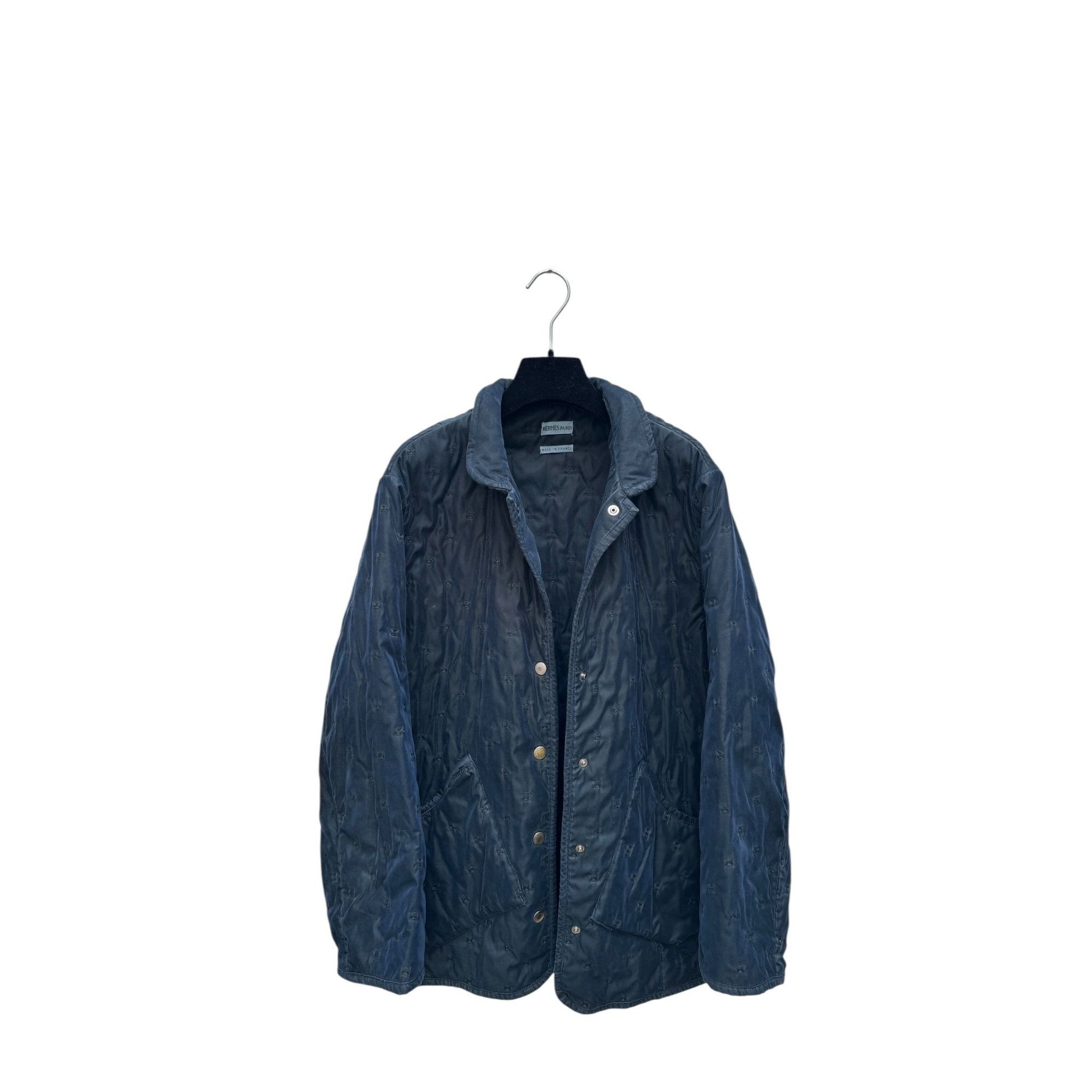 Hermes Hermes by Martin Margiela Navy Quilted Jacket Size 34 / XS Size XS / US 0-2 / IT 36-38 - 3 Thumbnail