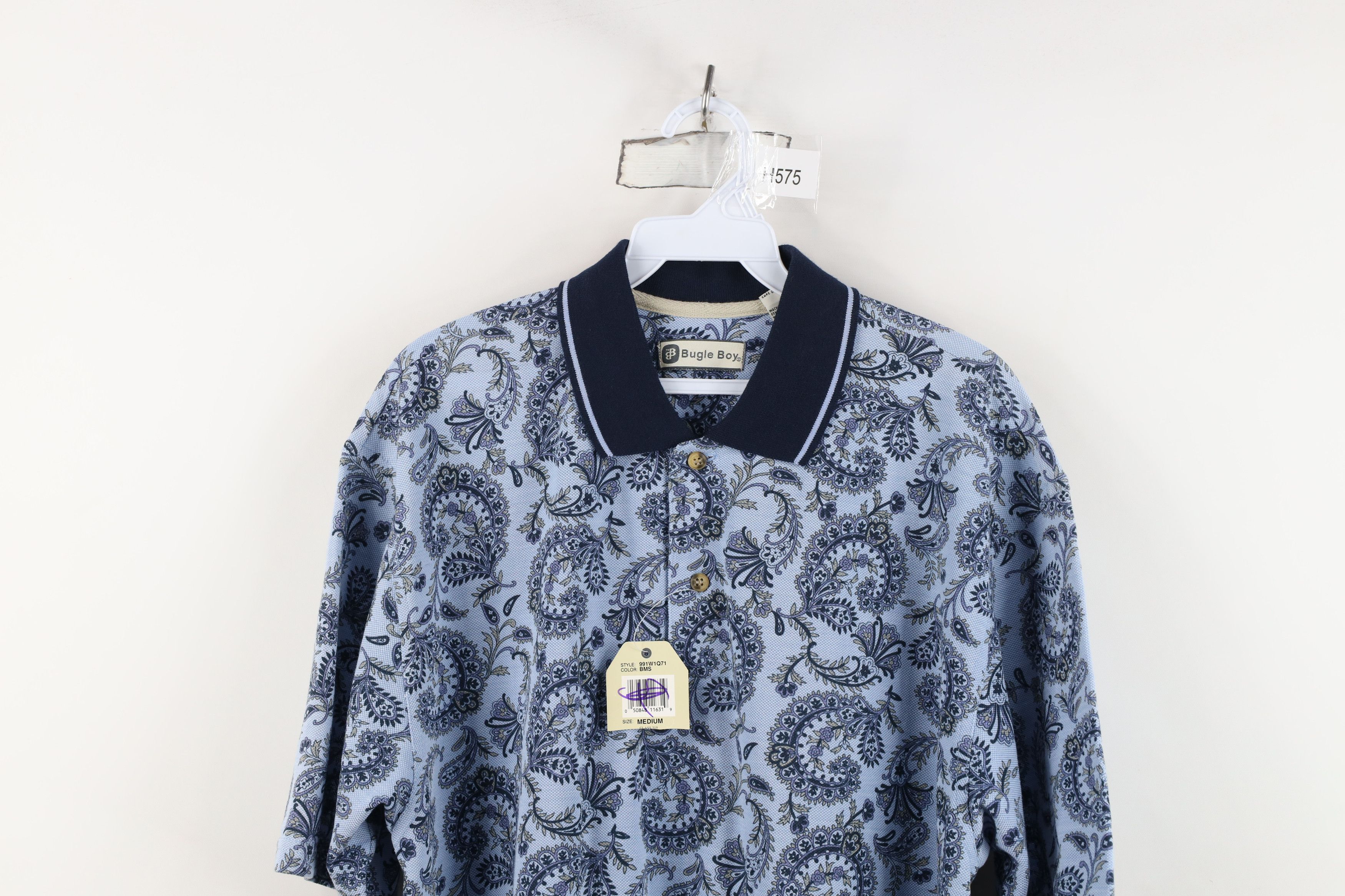 Vintage Deadstock Vintage 90s Y2K Streetwear Floral Golf Polo Shirt Size US M / EU 48-50 / 2 - 2 Thumbnail