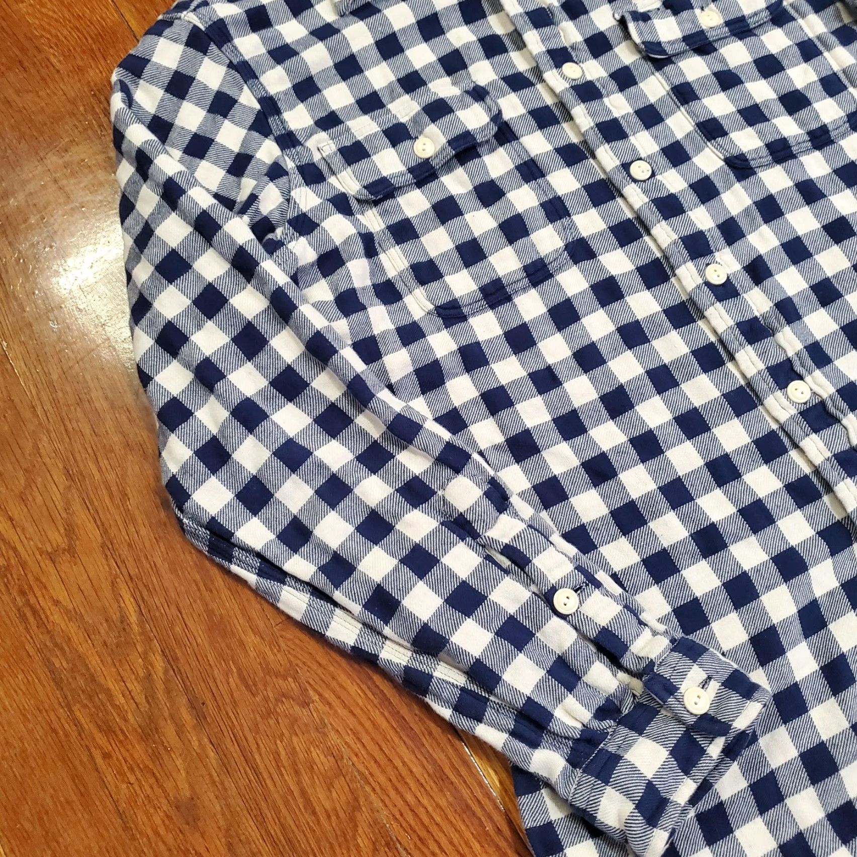 Polo Ralph Lauren Polo Ralph Lauren Shirt Mens Large Blue White Plaid Flannel Button Down Heavy Size US L / EU 52-54 / 3 - 2 Thumbnail